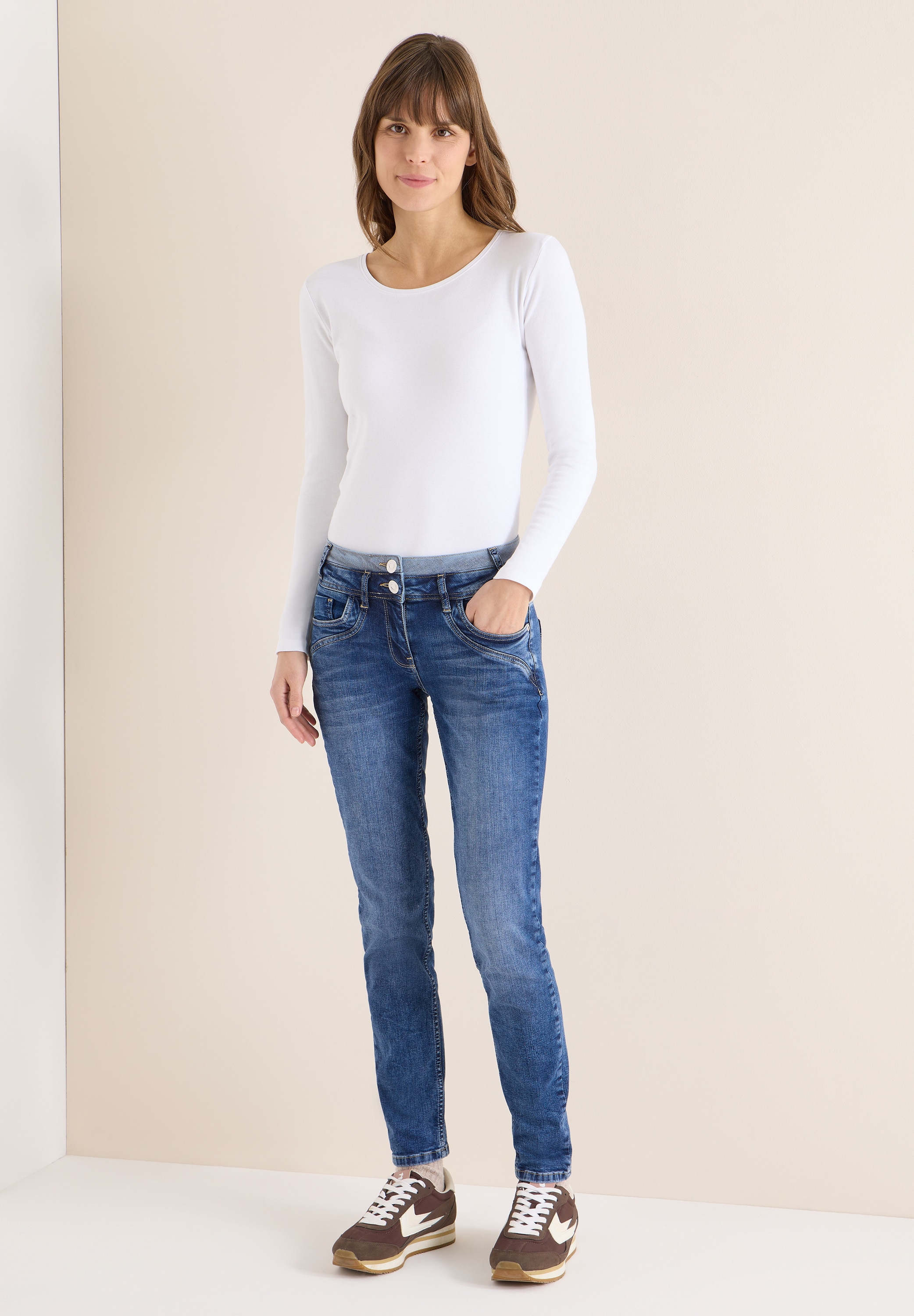 Cecil Slim-fit-Jeans aus Baumwolle mit Stretchanteil