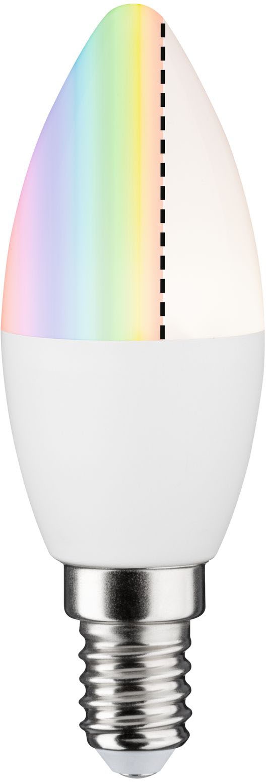 Paulmann LED-Leuchtmittel »Smart Home Zigbee Kerze 6,3 W Matt E14 RGBW«, E14, 1 St., Farbwechsler