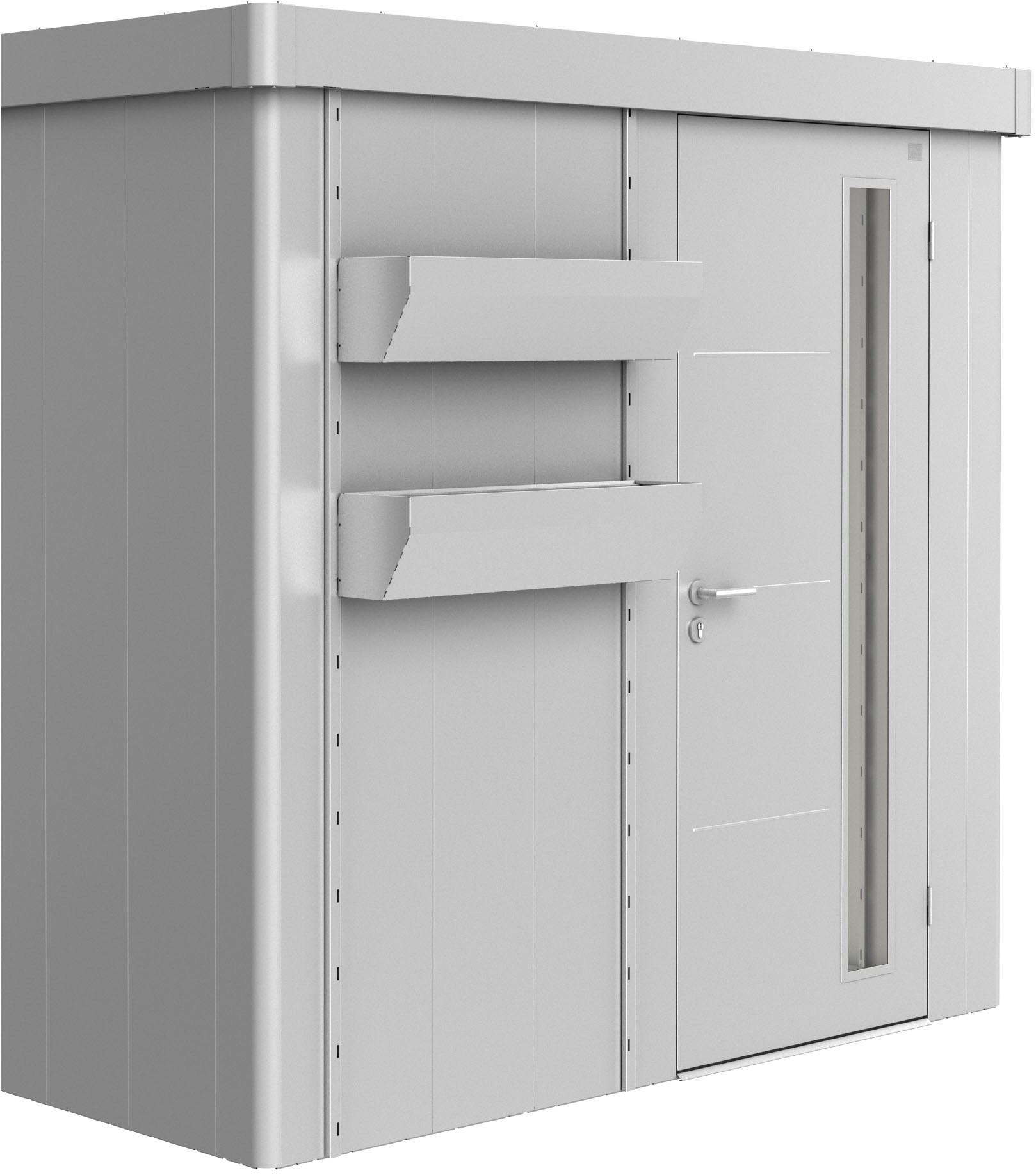 Blumenkasten BIOHORT, B:84cm H:197cm T:25cm, silber, Stahl, Terasse, Pflanzgefäße, "FLORABOARD NEO, verschiedene Farben", HxBxT: 197x84x25 cm