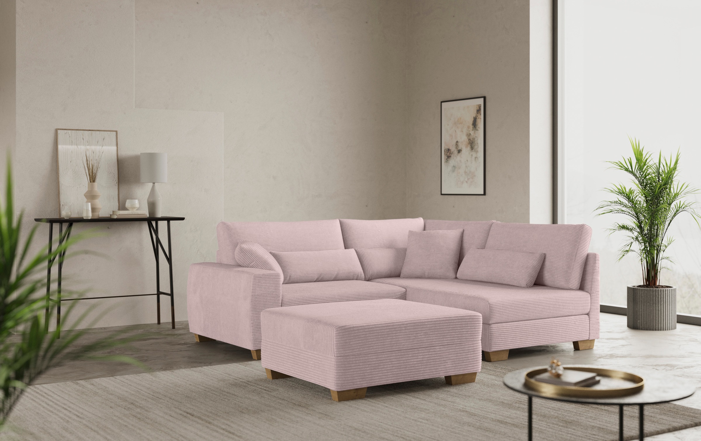 Mr. Couch Hocker »Hilla«, Mit DuraSpring-Taschenfederkern, bis 140 kg belastbar