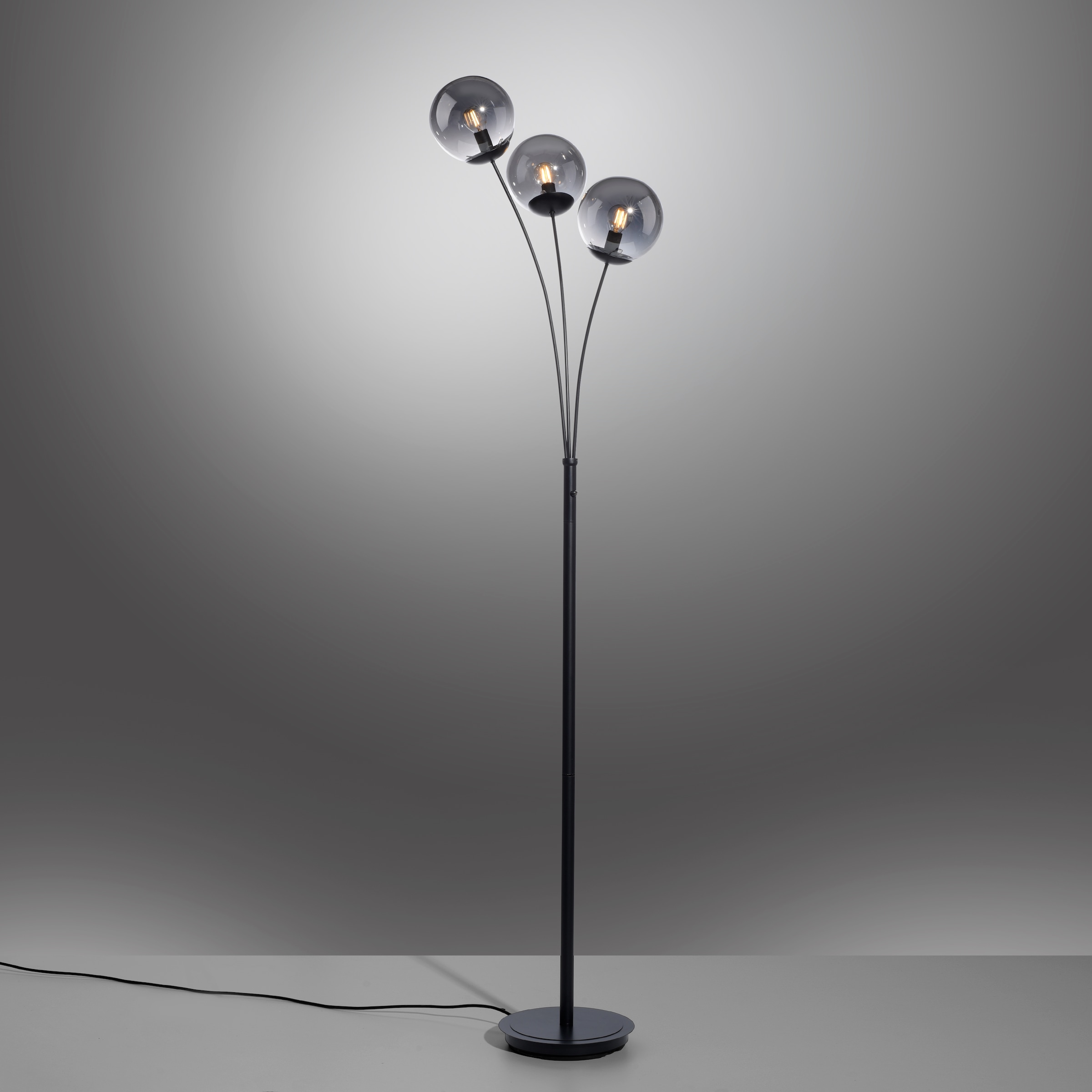 JUST LIGHT Stehlampe »BIG WIDOW«, 3 flammig, Leuchtmittel E14 | ohne Leuchtmittel, ExklusiveE14, Schalter, Kippschalter