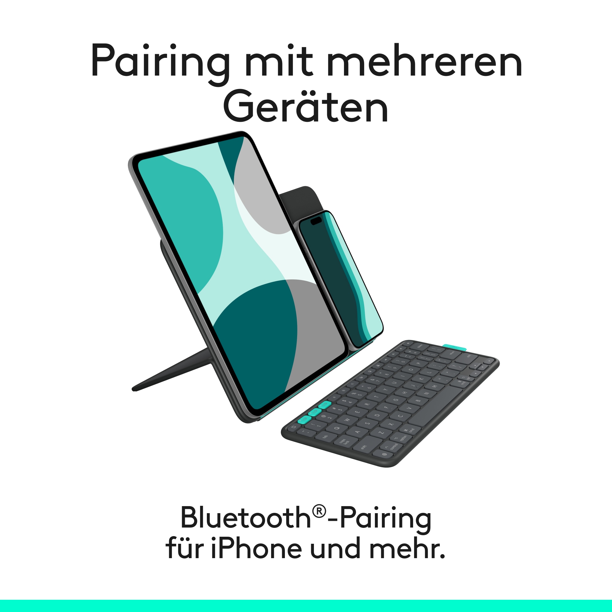 Logitech iPad-Tastatur »FLIP FOLIO - DEU - WESTMID-511 - IPAD PRO11&AIR11/5TH,PIZZA BOX«, Bluetooth-Tastatur