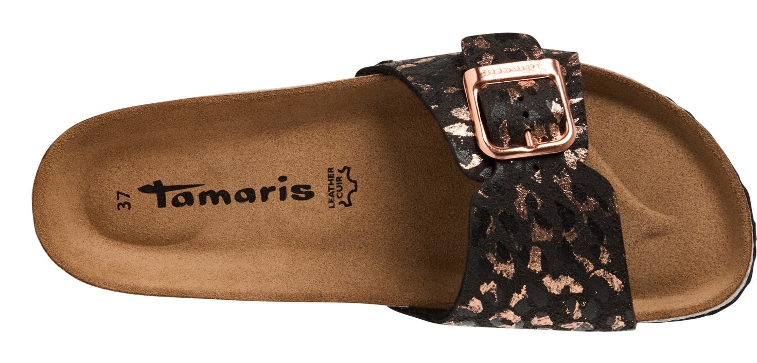 Tamaris Pantolette »CORRA«, Sommerschuh, Schlappen mit verstellbarer Schnalle