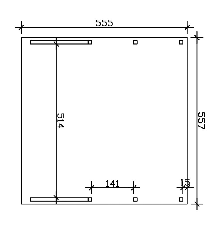 Skanholz Doppelcarport »Friesland 8«, Holz, 514 cm, braun