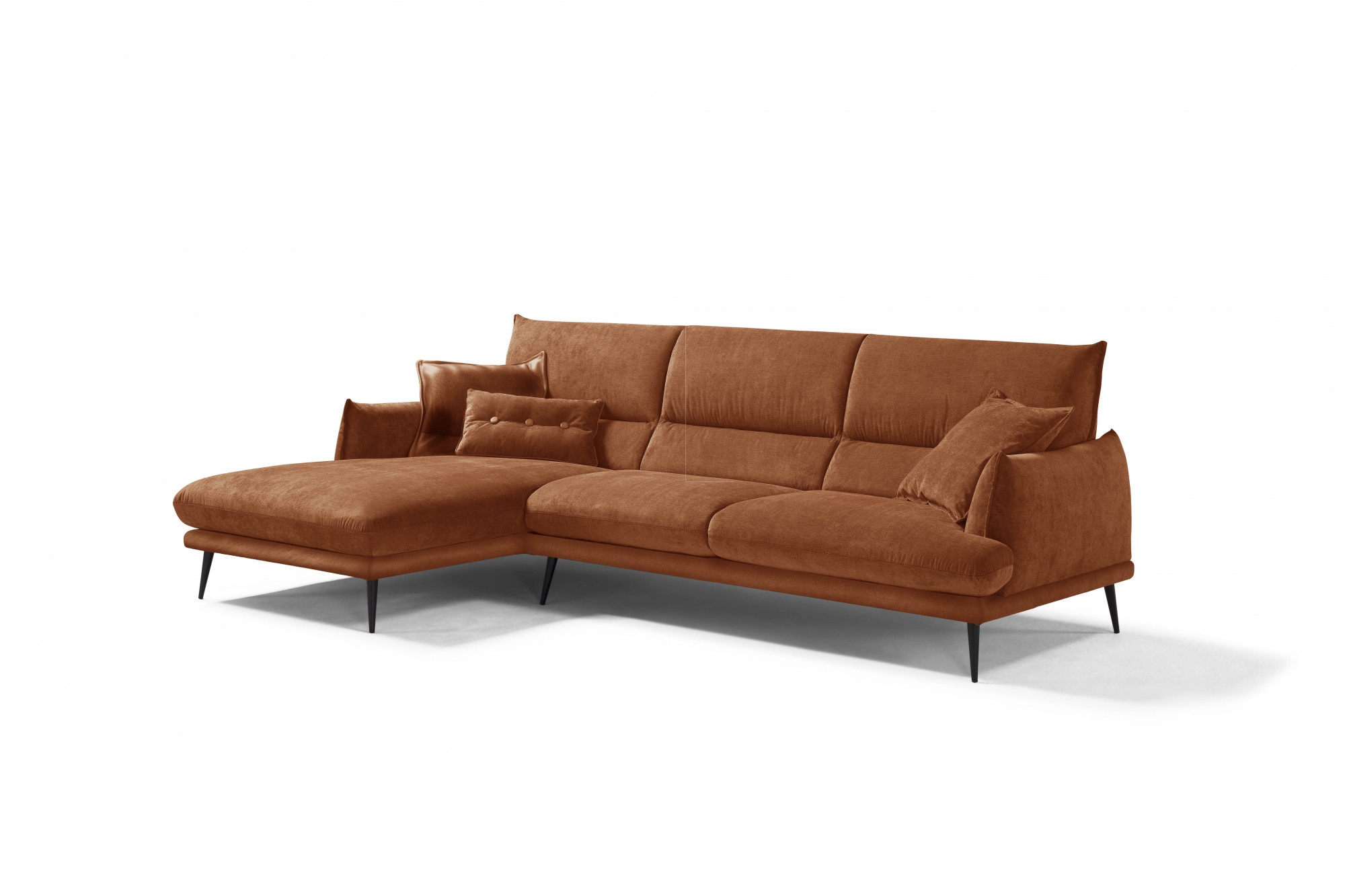 Egoitaliano Ecksofa "FUNNY, hochwertiges & aktuelles Design, bequeme Rückenlehne, L-Form" hochwertiger Sitzkomfort, L-Form