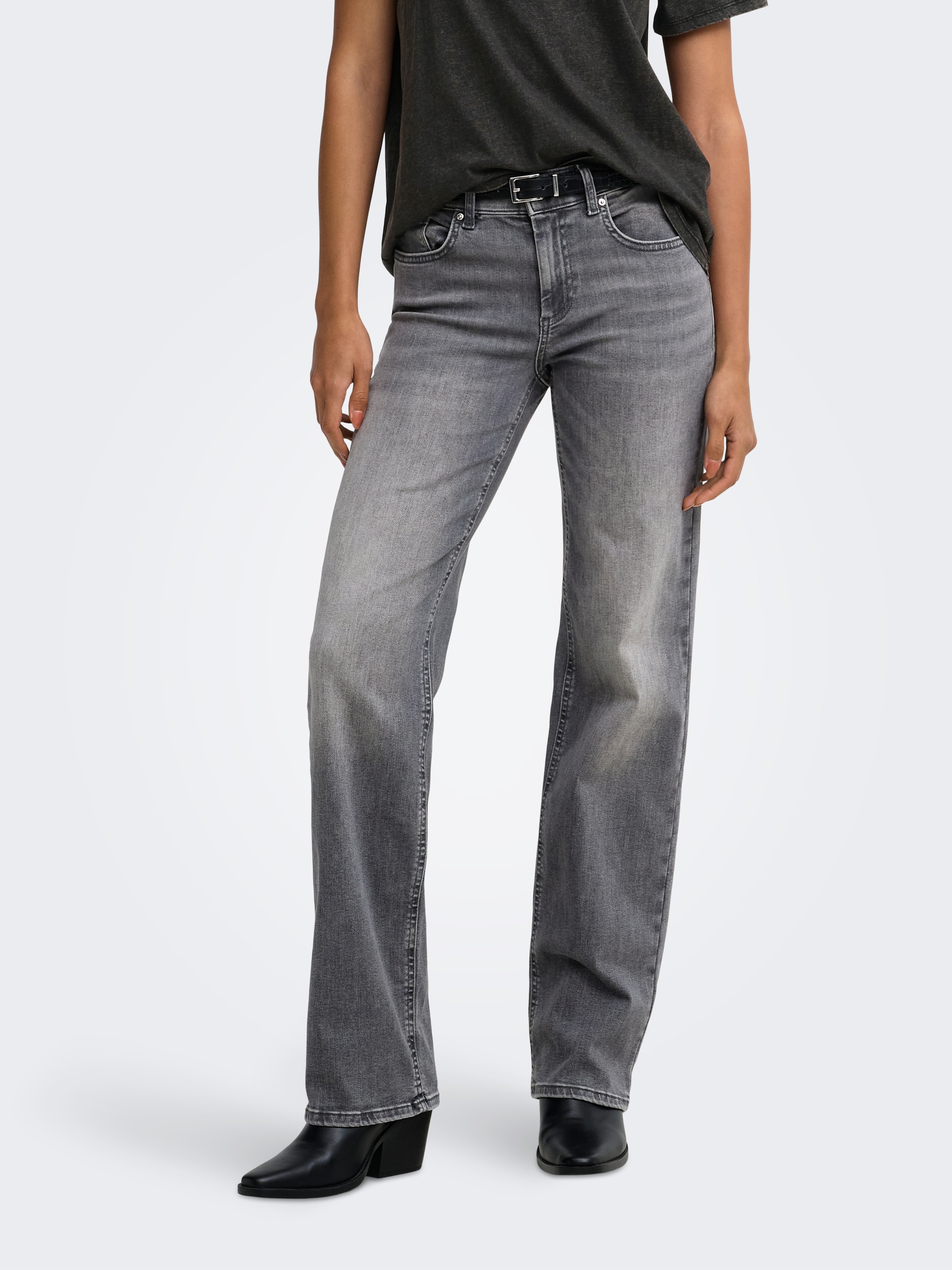 ONLY Straight-Jeans "ONLWINNIE MID STRAIGHT DNM" Baumwollmischung, straight fit, mid waist