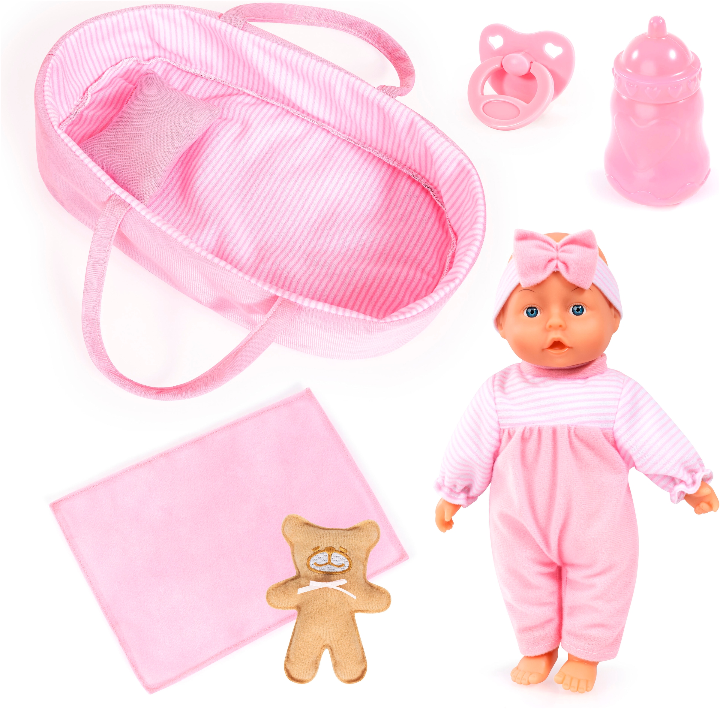 BAYER Baby Babypuppe "Cozy 28cm", rosa, Puppen, mit Zubehör