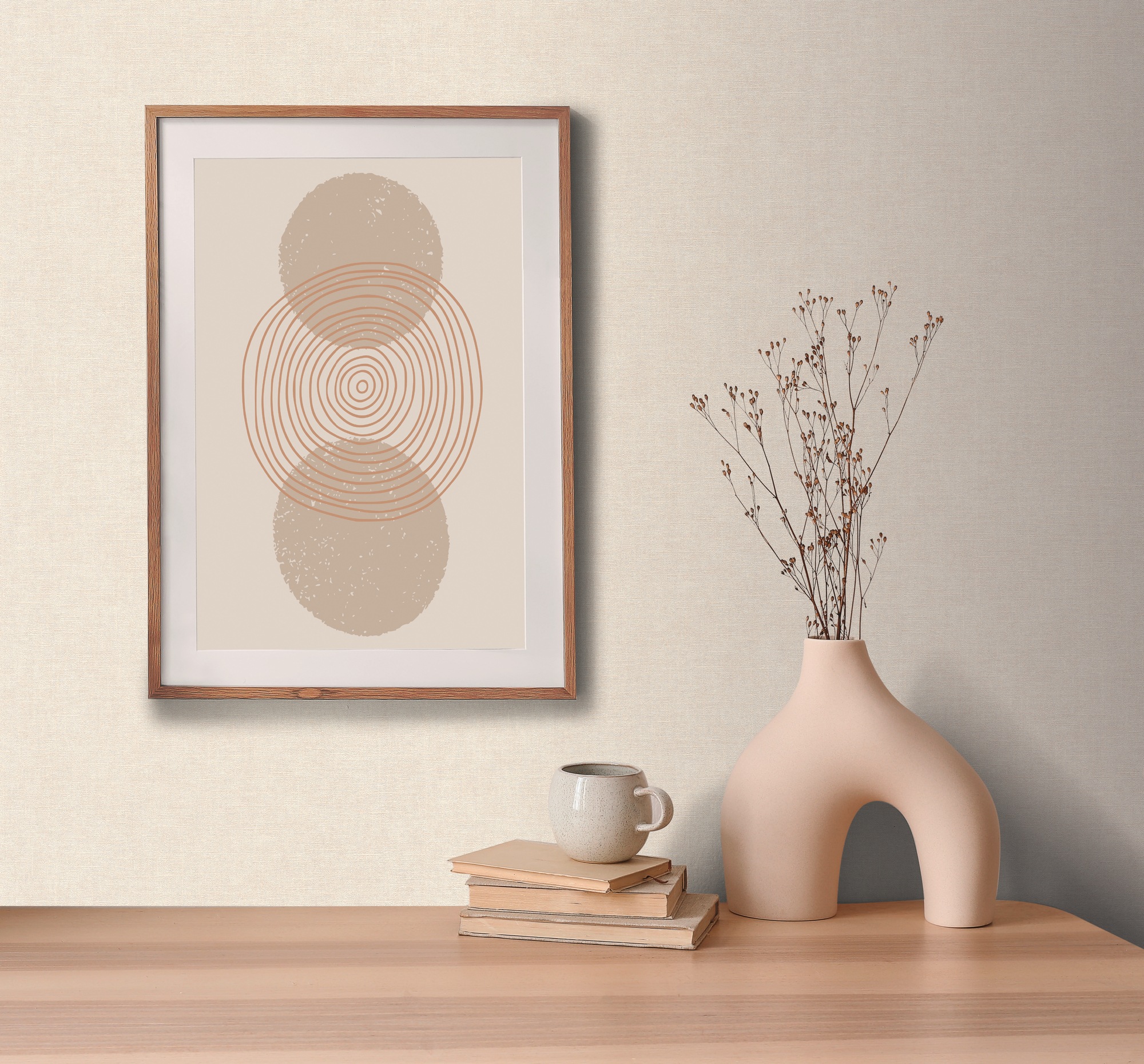 living walls Vliestapete »Smart Surfaces einfarbige Tapete Unitapete Struktur-Optik Landhaus«, matt, Vliestapete Textil-Optik für Schlafzimmer Küche Wohnzimmer Uni Design
