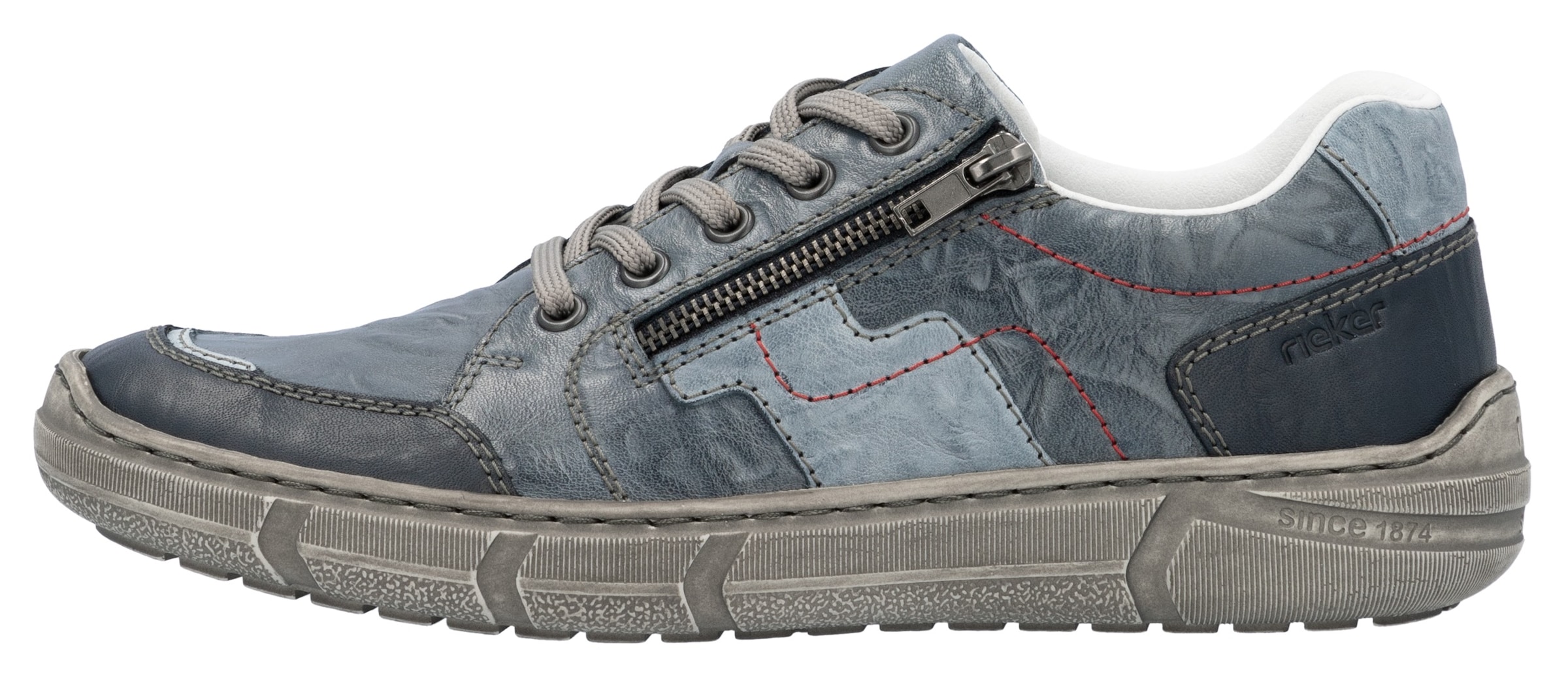 Rieker Sneaker, Schnürschuh, Halbschuh, Freizeitschuh mit Reißverschluss