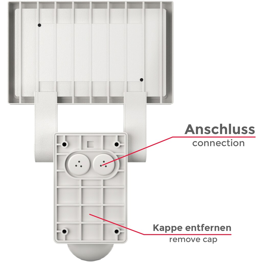 B.K.Licht LED Außen-Wandleuchte mit Bewegungssensor, inkl. LED-Platine, 20 Watt, 2.000lm, 4.000K, Sensor-Reichweite ca. 6-8 Meter, schwenkbar