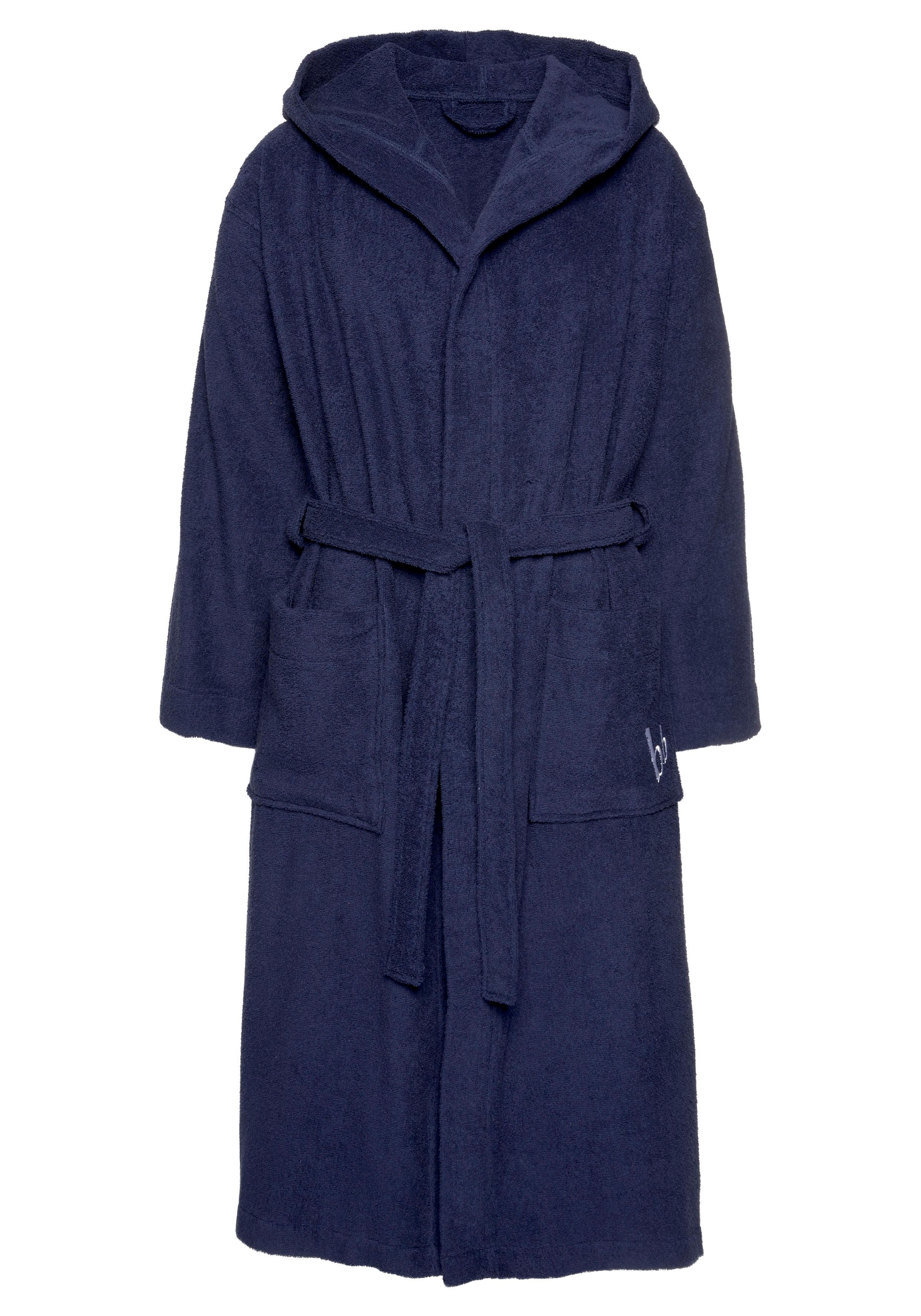 Bruno Banani Unisex-Bademantel »Robby, ideal für Sauna & Spa, Hotelbademantel, Morgenmantel«, (1 St.), Damen & Herren Bademäntel, Baumwolle, mit Taschen, Reise, Sauna, S-3XL