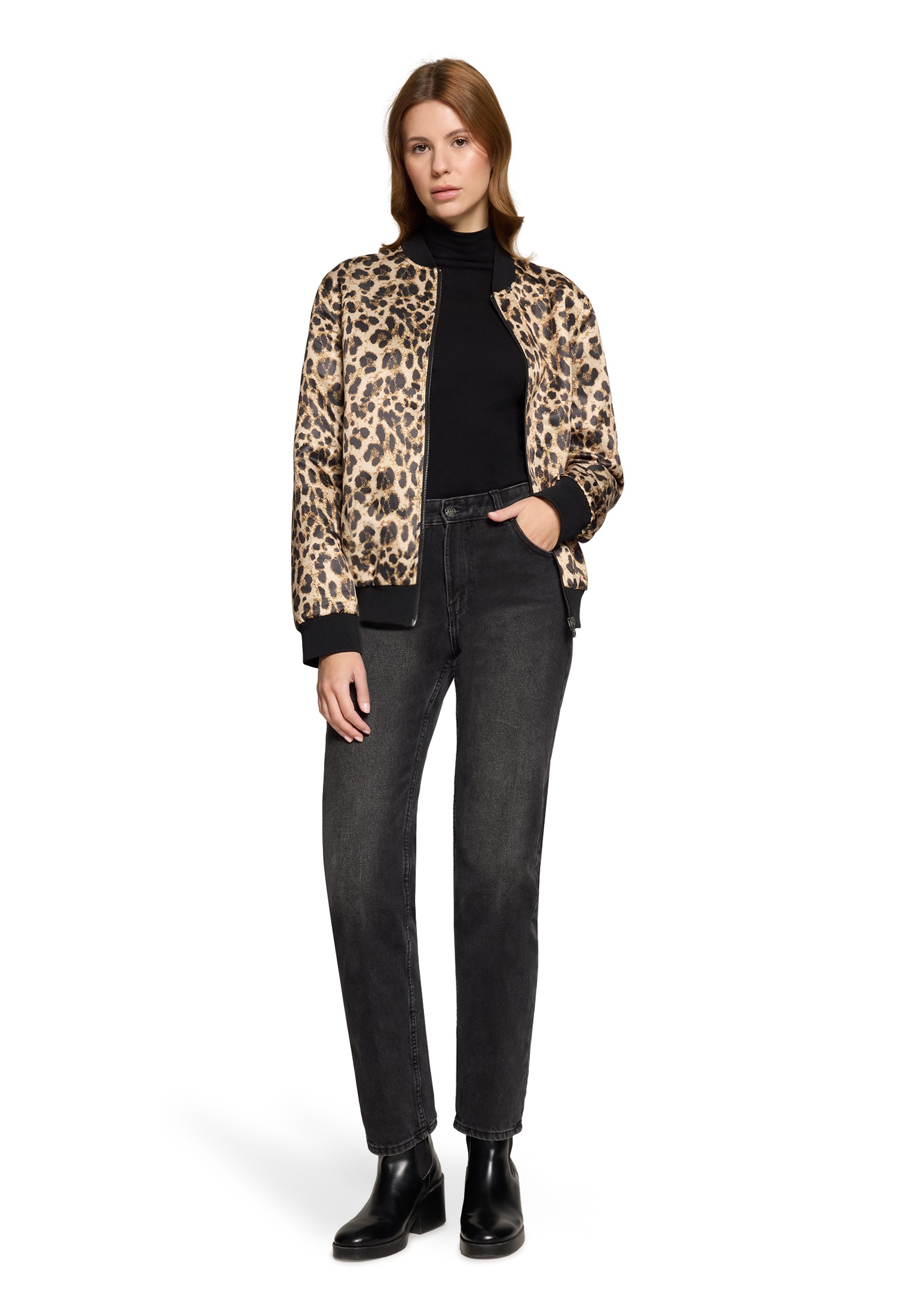 Amber & June Blouson »Damen mit Stehkragen«