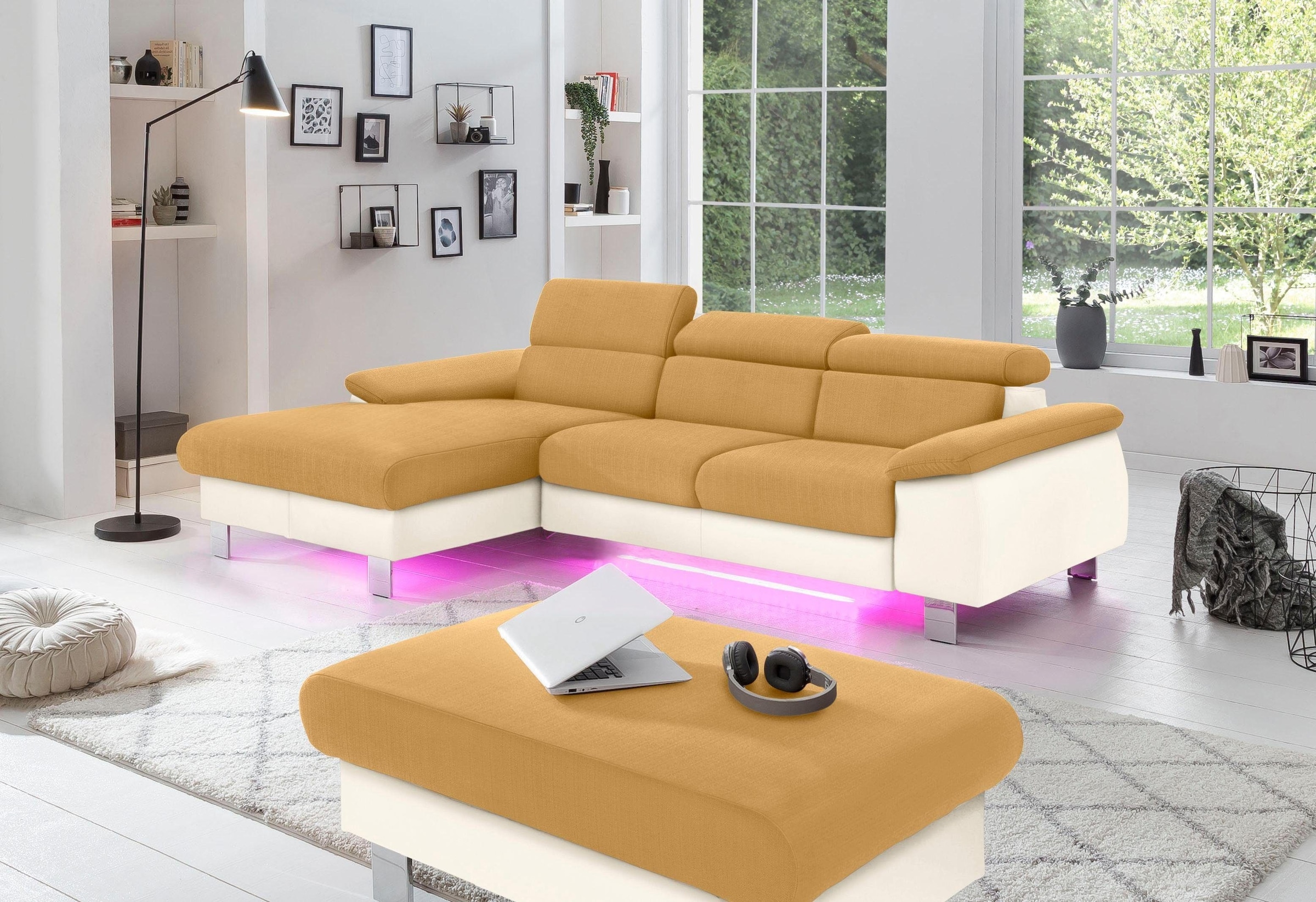 COTTA Polstergarnitur "Komaris L-Form", (Set), Set bestehend aus: Ecksofa m günstig online kaufen