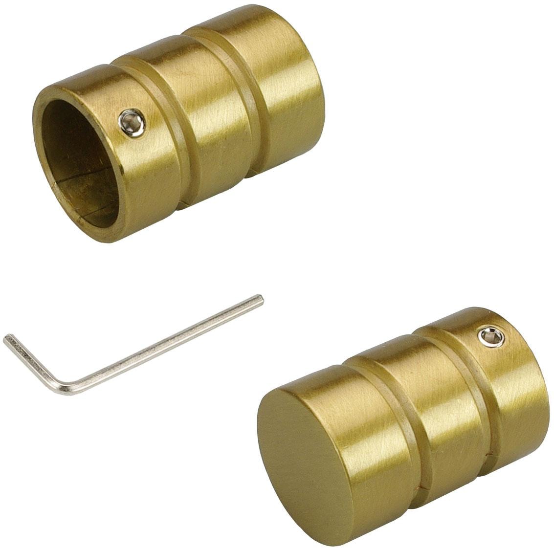 Liedeco Gardinenstangen-Endstück "Zylinder" für Gardinenstangen Ø 16 mm günstig online kaufen