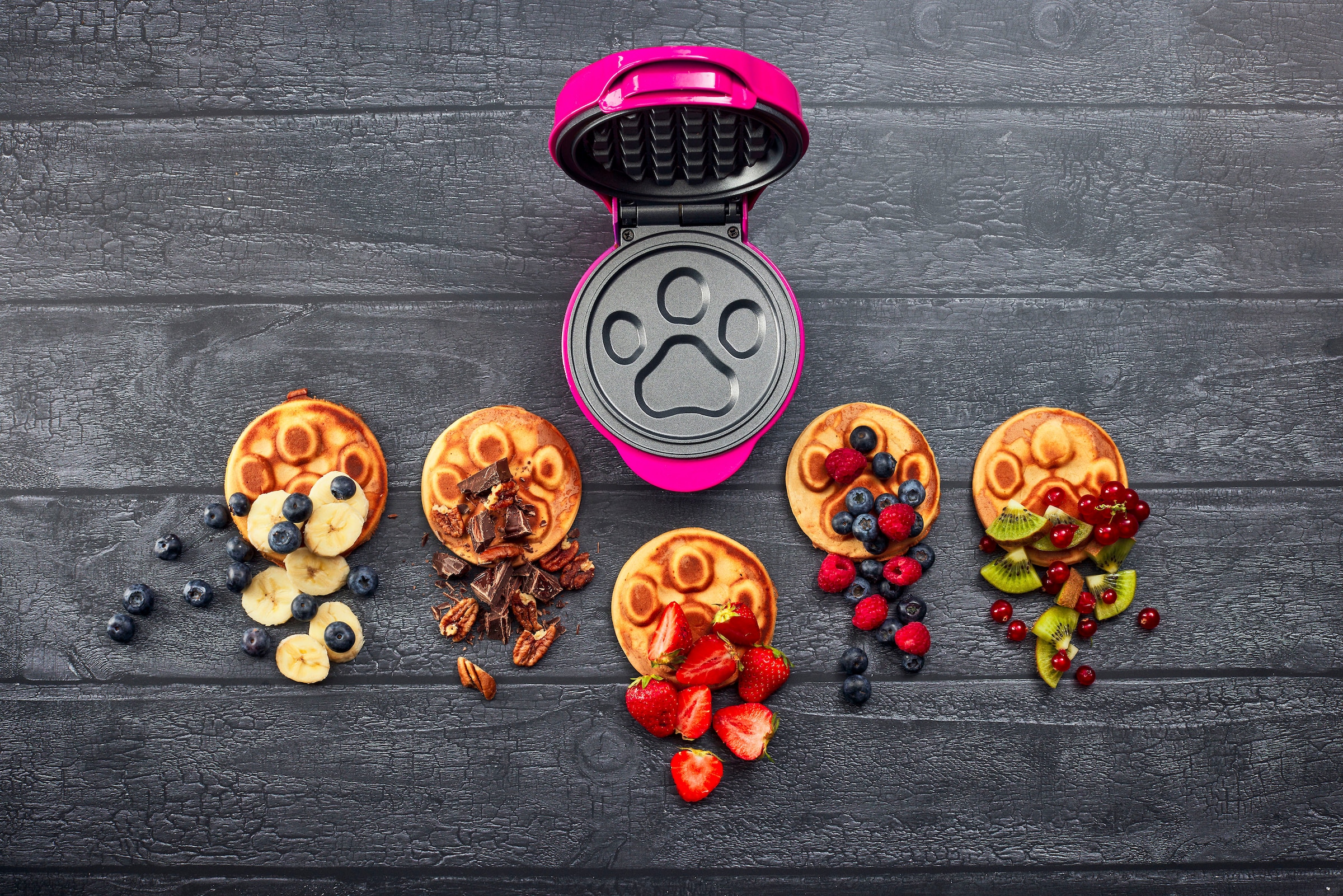 bestron Waffeleisen »Paw Patrol APP500P«, inkl. Backampel, Waffelgröße: Ø 10cm, Rosa