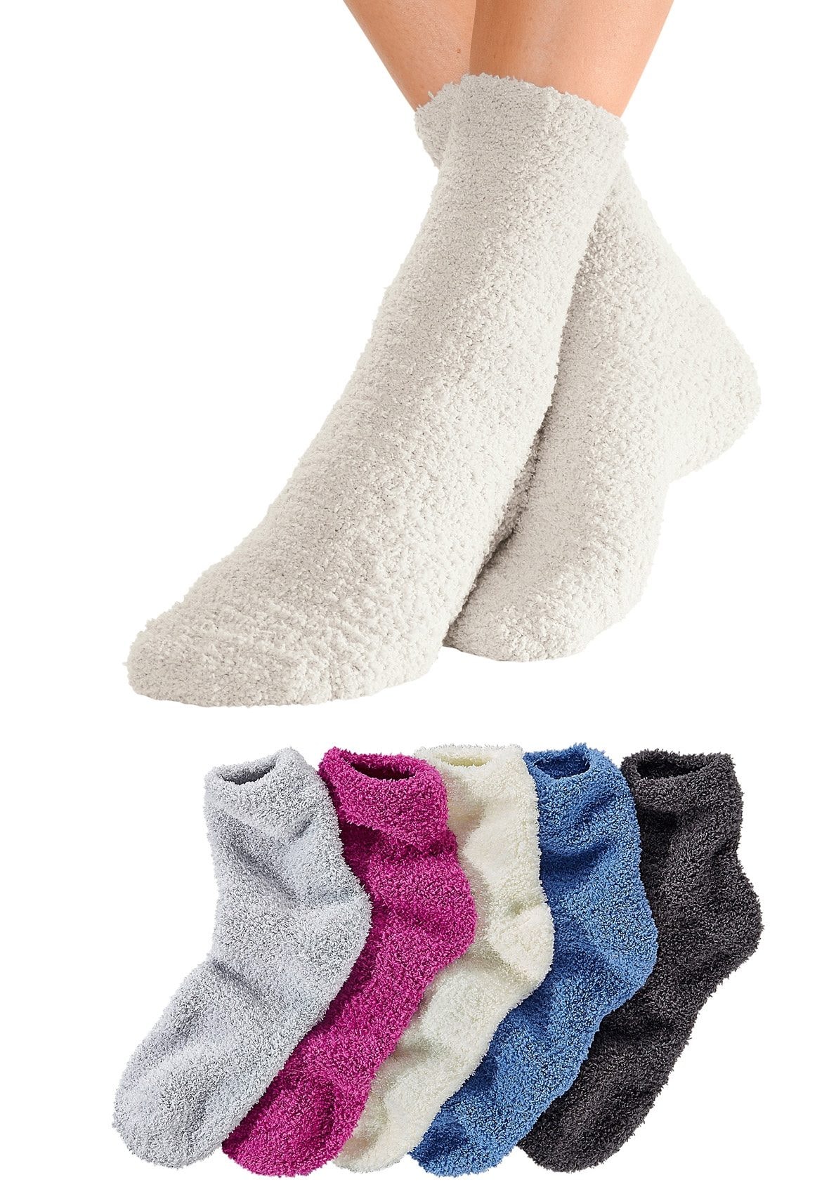 Lavana Kuschelsocken, (Set, 5 Paar), ideal als Bettsocken ▷ für | BAUR