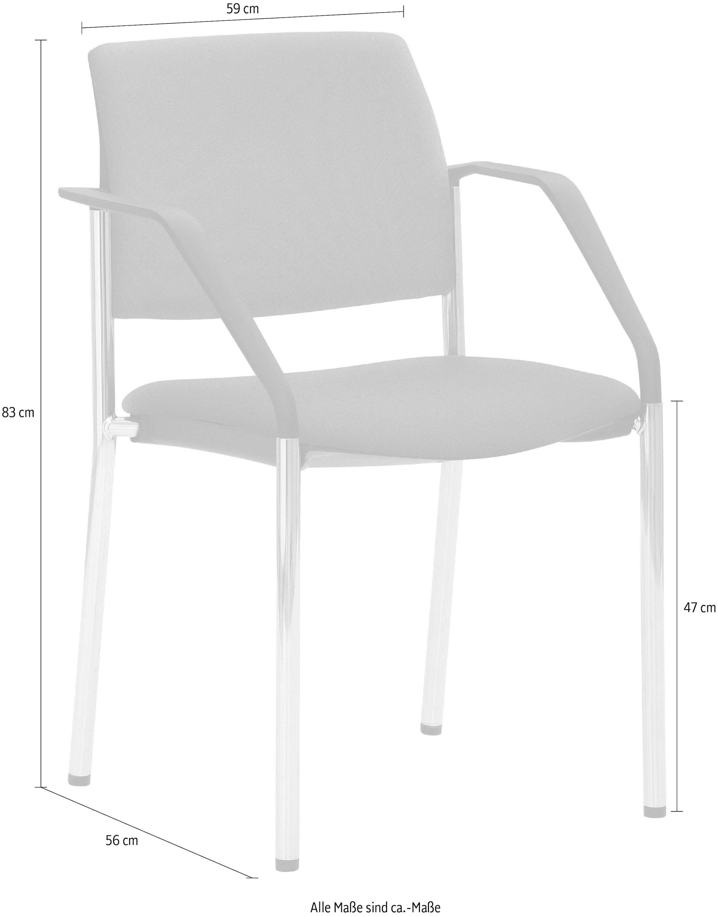 Mayer Sitzmöbel Besucherstuhl »2518«, Struktur (recyceltes Polyester), stapelbar bis 6 Stück