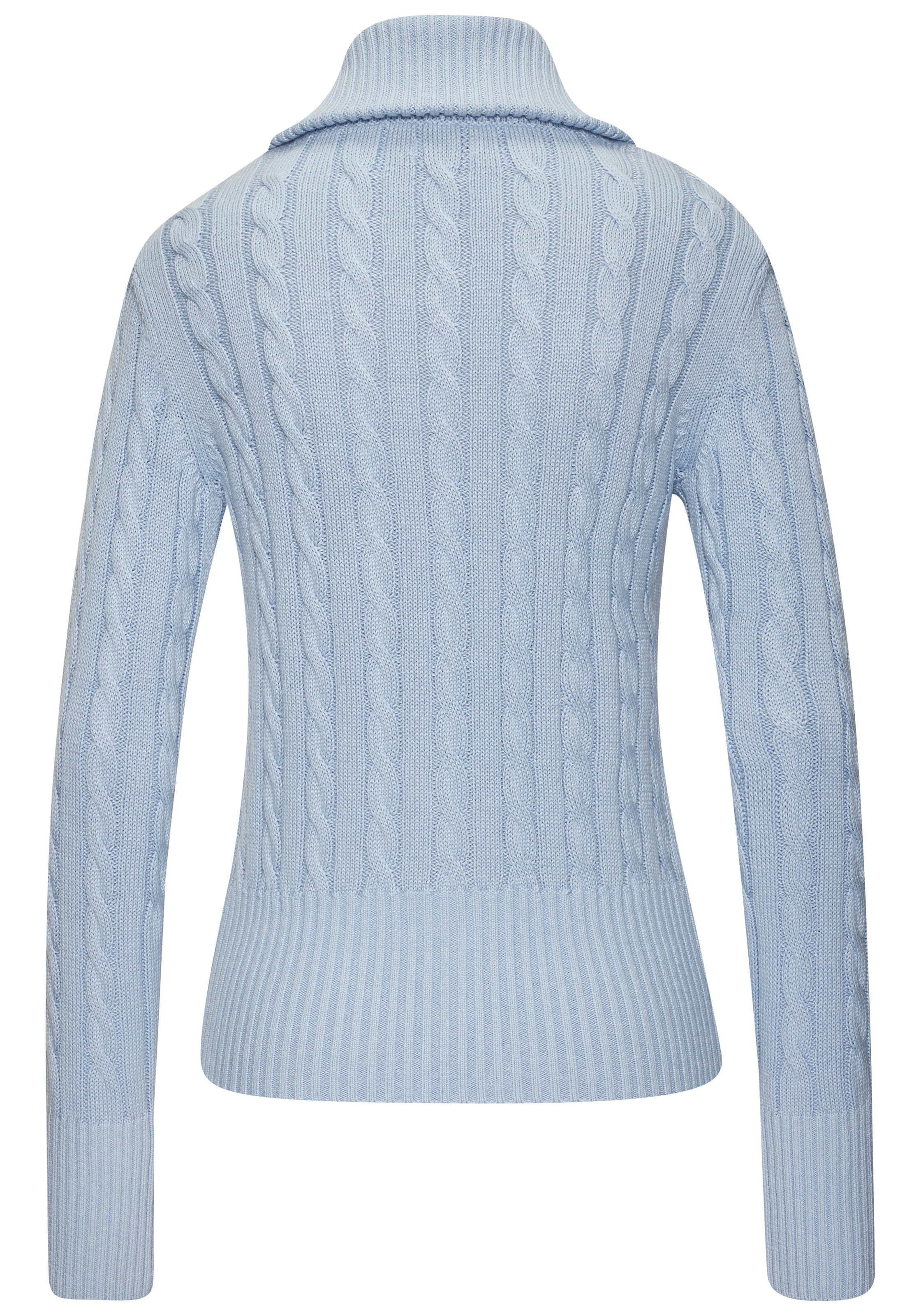 LASCANA Strickjacke mit Zopfstrickmuster, gemütlicher Cardigan mit Reißverschluss