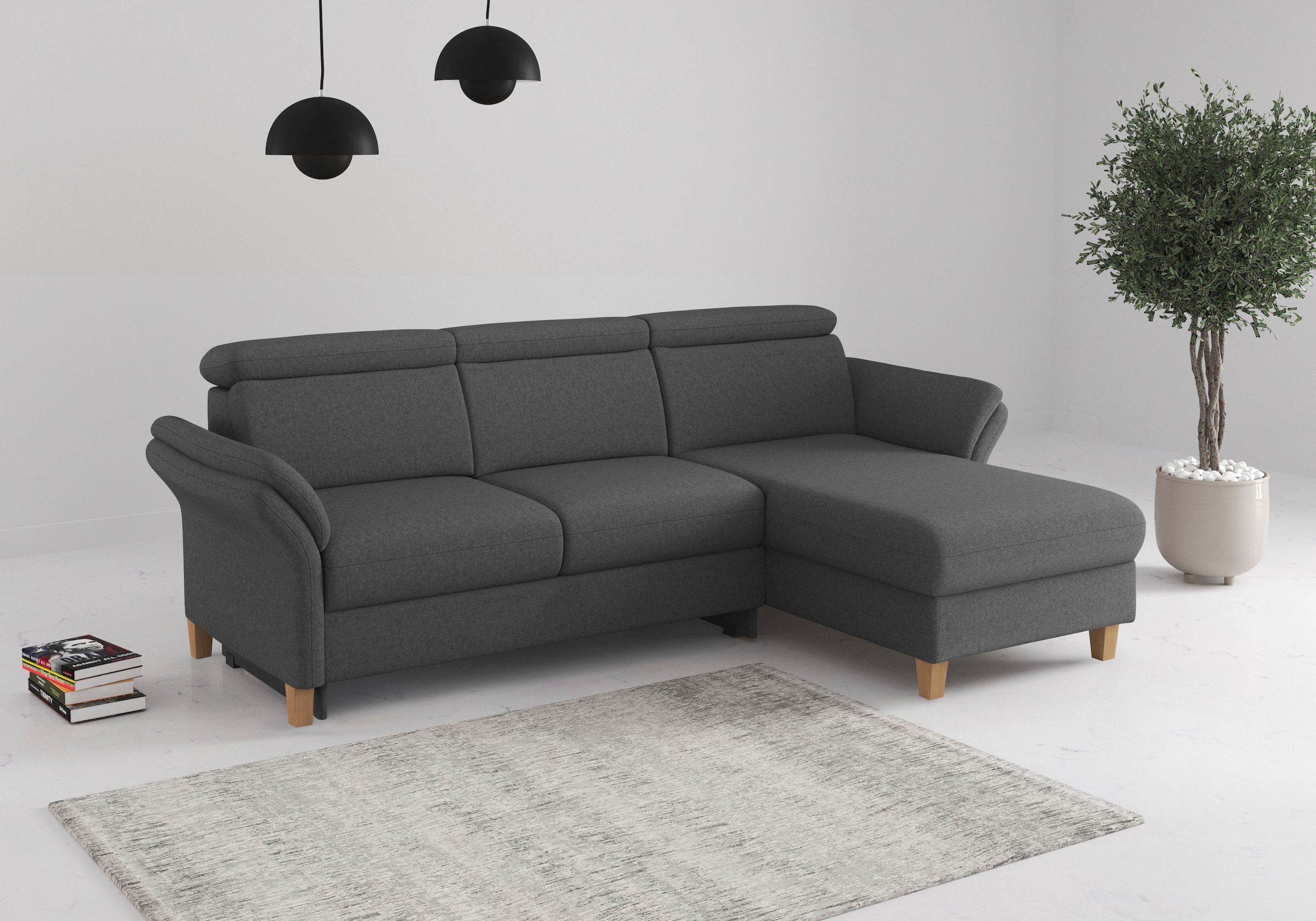 OTTO home Ecksofa "Glendale, L-Form" inkl. Kopfteilverstellung, wahlweise mit Vorziehsitz und Bettkasten