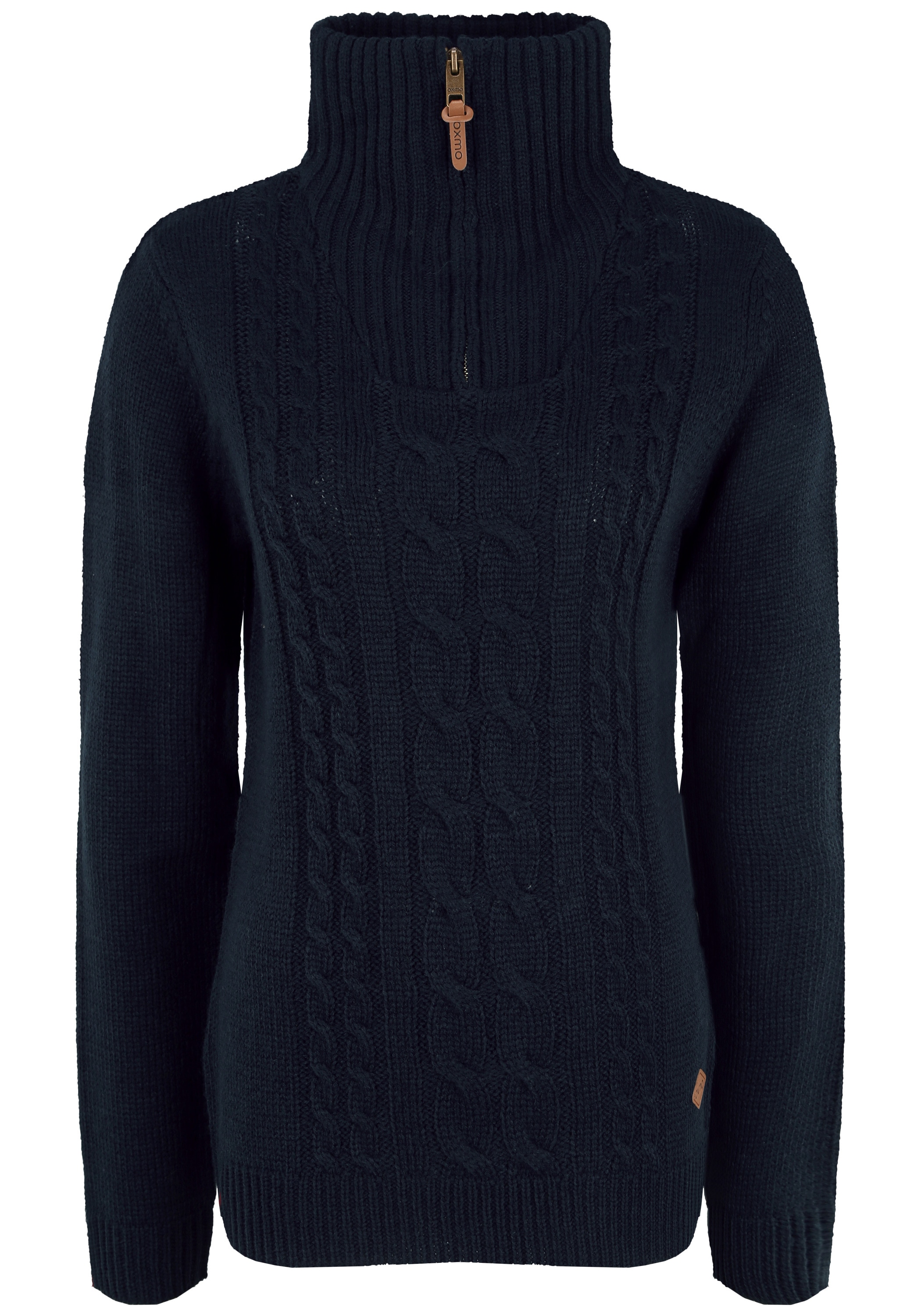 OXMO Damen Strickfleece-Pullover "Strickpullover OXCarry", schwarz, Gr. S, Obermaterial: 100% Polyacryl PAN., Pullover