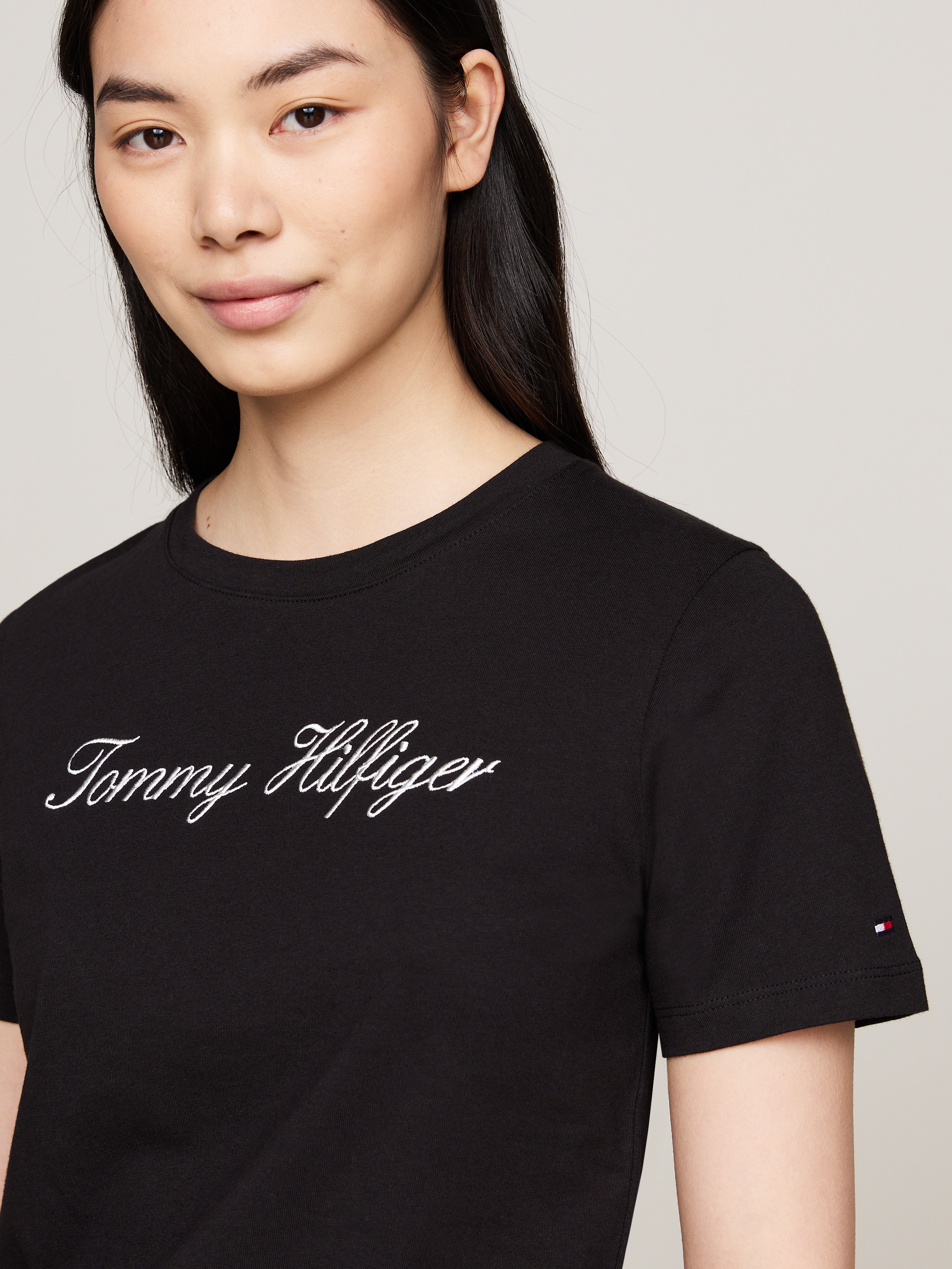 Tommy Hilfiger T-Shirt "NOS SCRIPT REGULAR C-NK SS", mit Rundhals und kontr günstig online kaufen