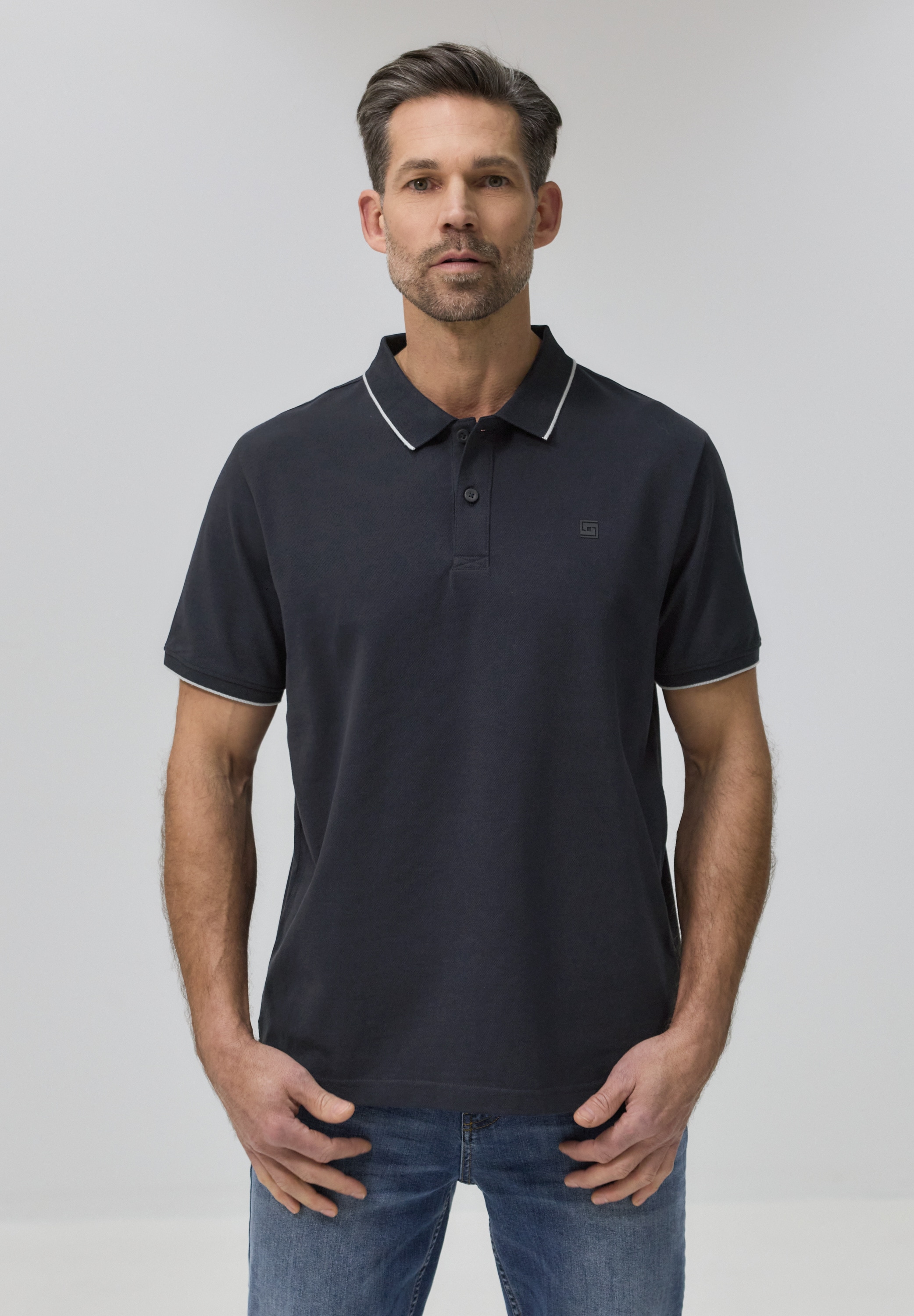 STREET ONE MEN Poloshirt aus reiner Baumwolle günstig online kaufen