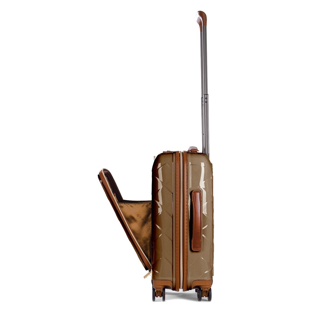 Stratic Trolley »Leather&More Hartschalen-Koffer S blue«, 4 Rollen