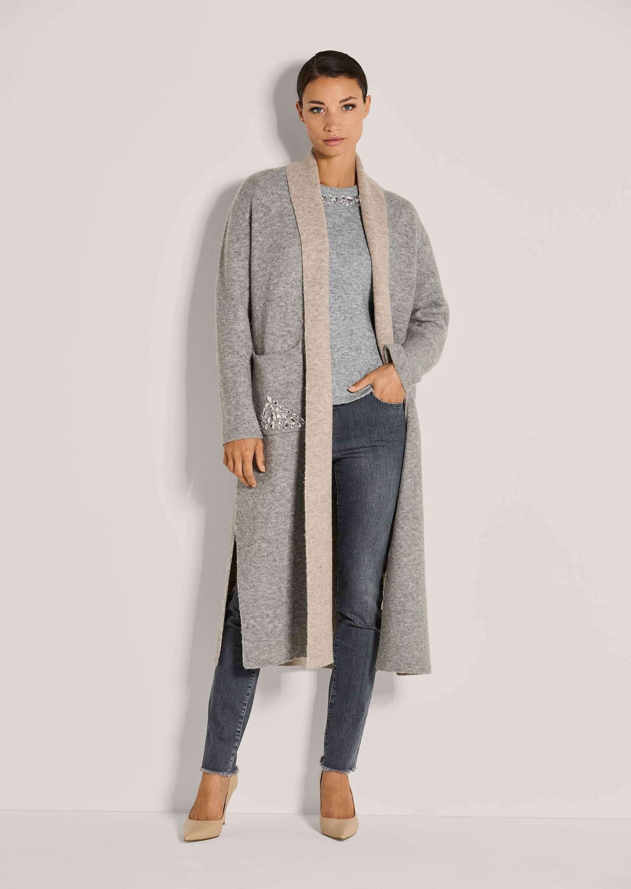 MADELEINE Langmantel "Strickmantel Doubleface-Mantel mit Schalkragen" Doubl günstig online kaufen