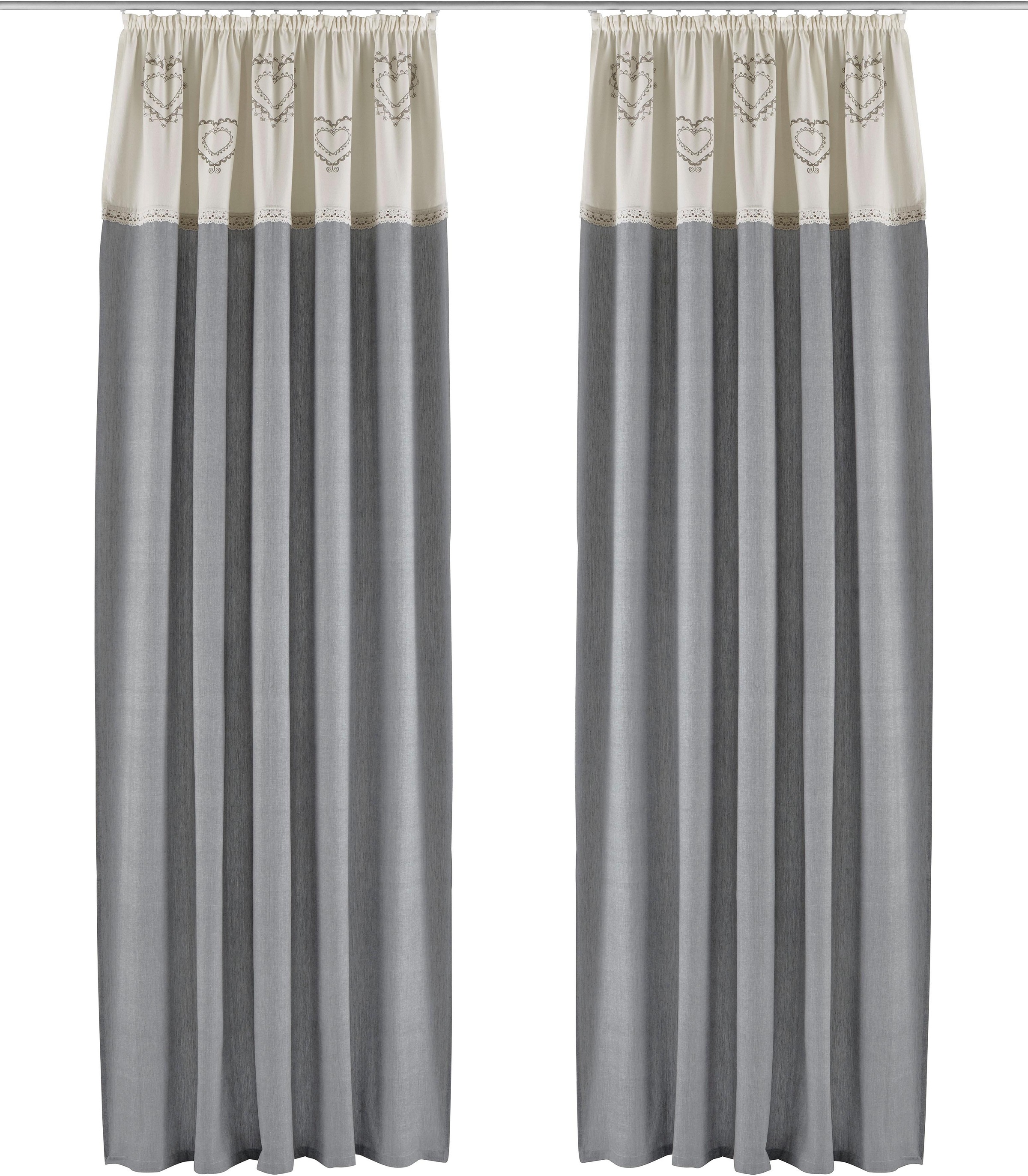 OTTO home Gardine "Louis" Kräuselband 1 Stk. tlg. halbtransparent, aus Bio- günstig online kaufen