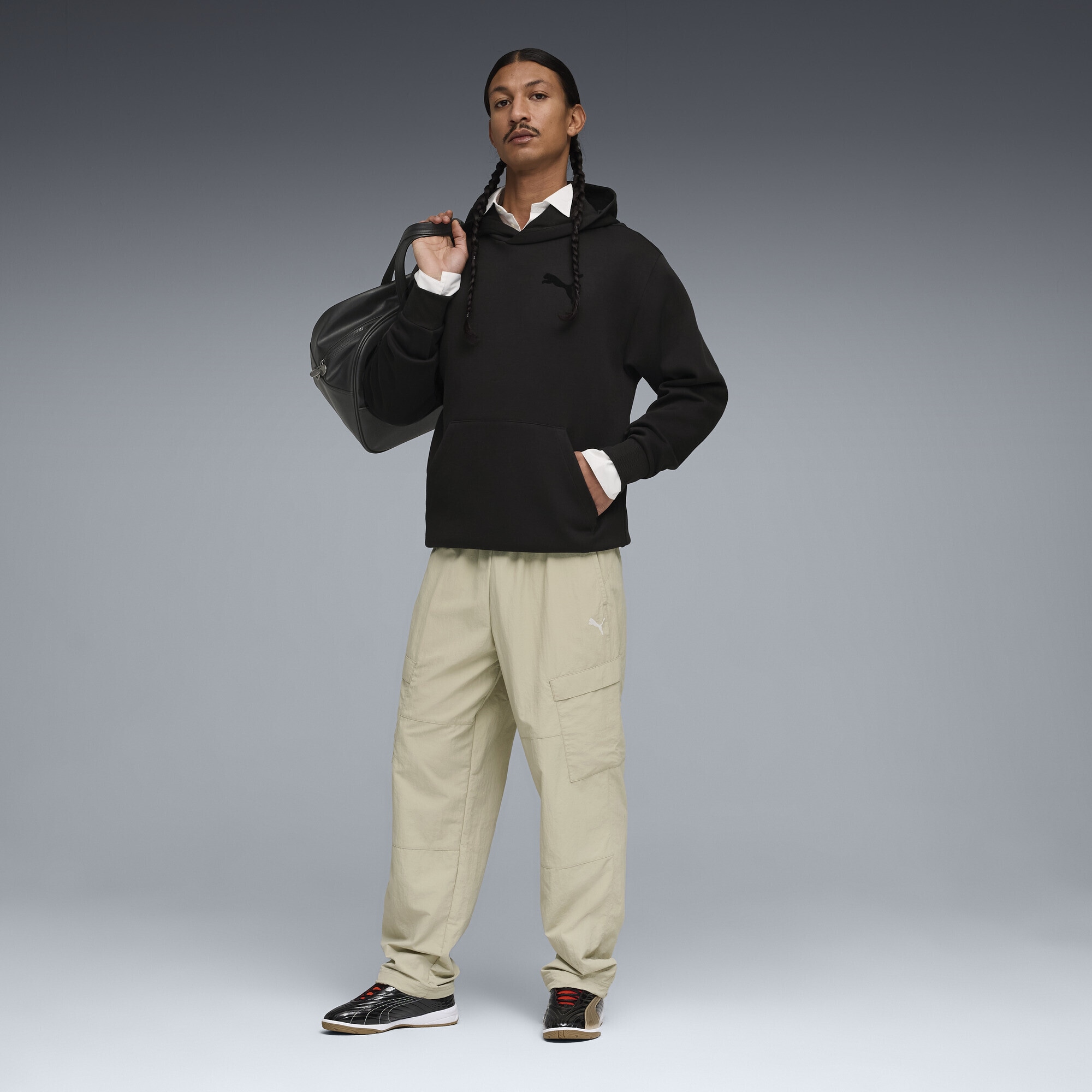 PUMA Hoodie »Essentials Elevated Cat Logo Relaxed Hoodie Herren«
