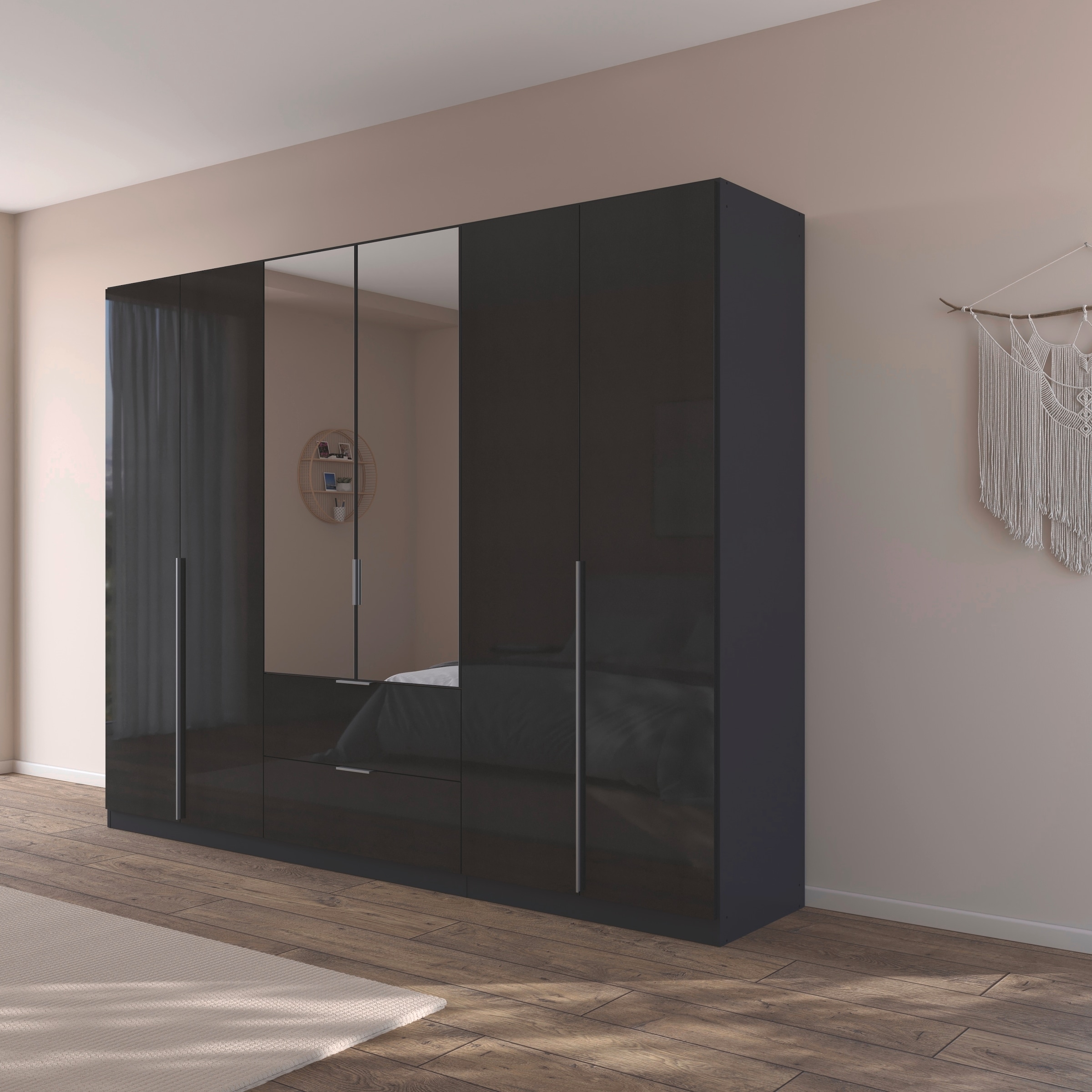 OTTO home Drehtürenschrank "Kleiderschrank Schrank Garderobe AGORDO mit Dek günstig online kaufen