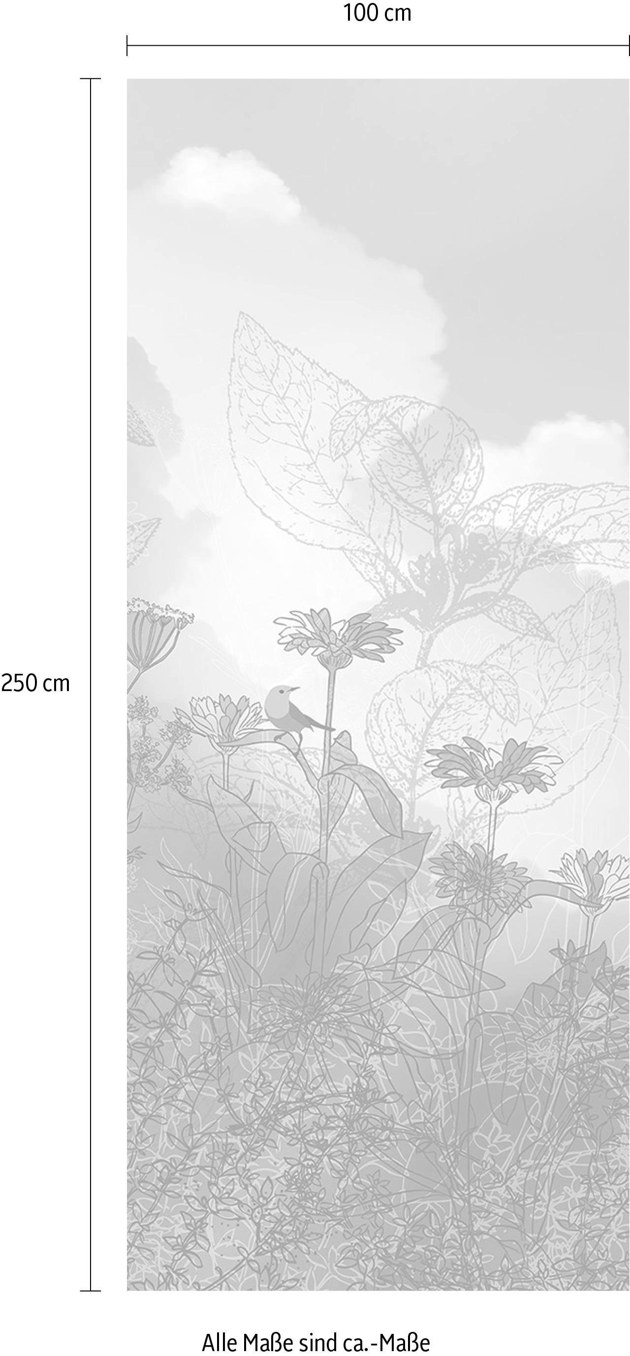 Komar Vliestapete »Digitaldruck Vlies - Blue Sky Panel - Größe 100 x 250 cm«, bedruckt, Wohnzimmer, Schlafzimmer