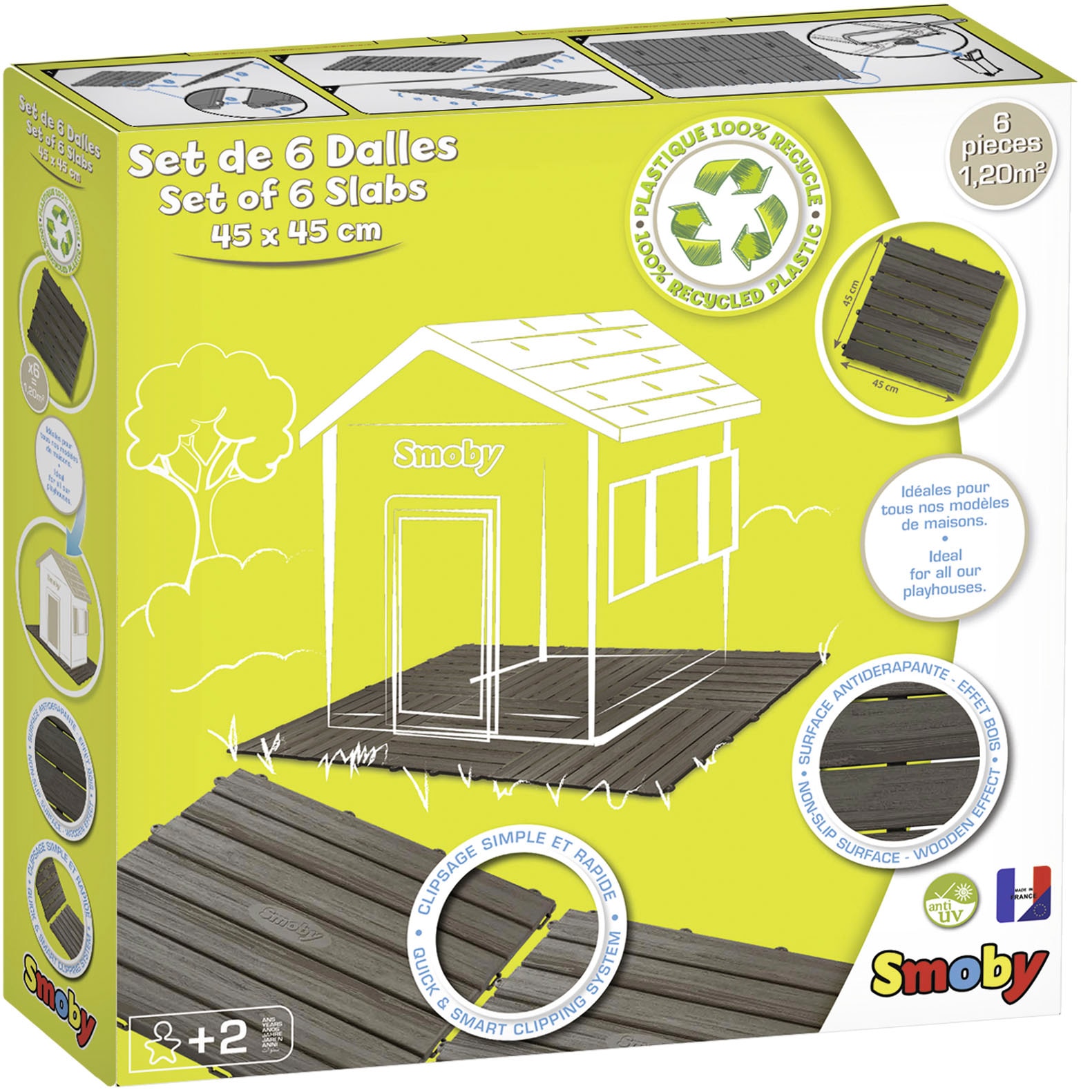 Smoby Spielhaus »Bodenplatten-Set mit Klicksystem«, (Set, 6 tlg.), Made in Europe
