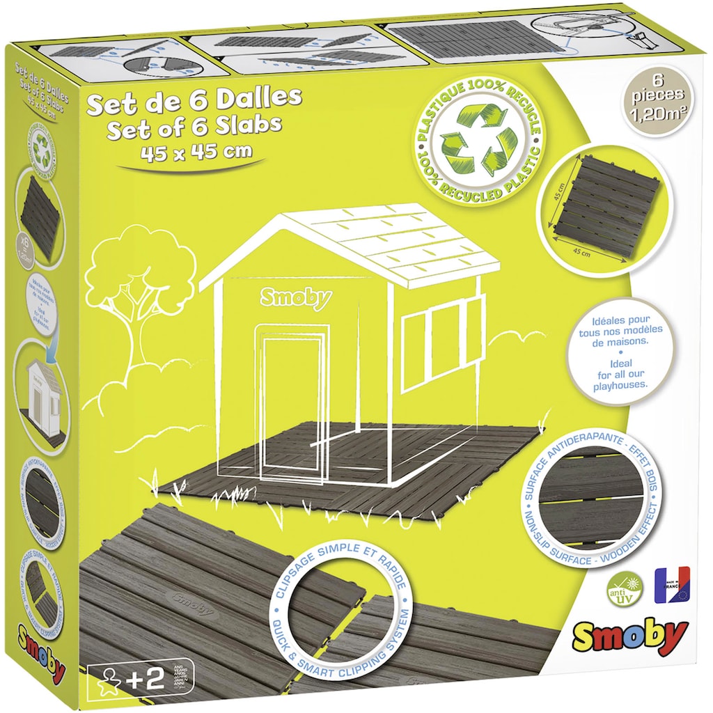 Smoby Spielhaus »Bodenplatten-Set mit Klicksystem«, (Set, 6 tlg.)