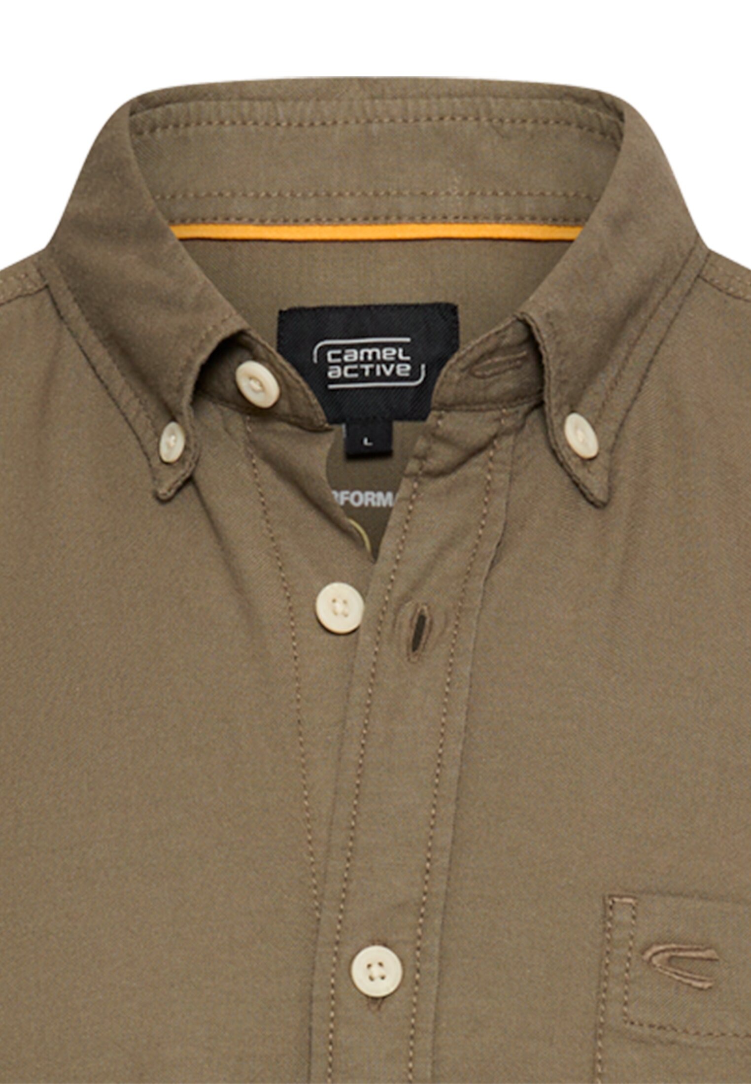 camel active Langarmhemd mit Button-Down-Kragen