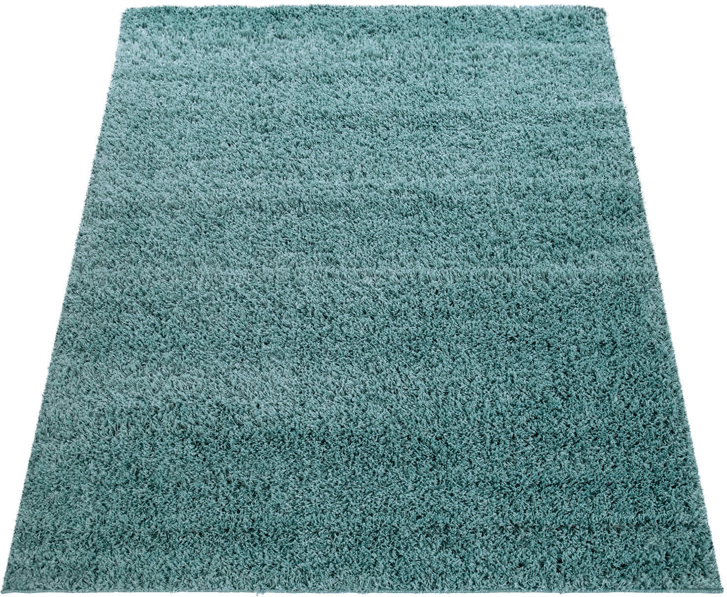 Paco Home Teppich "Twister 500" rechteckig 44 mm Höhe Uni Hochflor Shaggy m günstig online kaufen