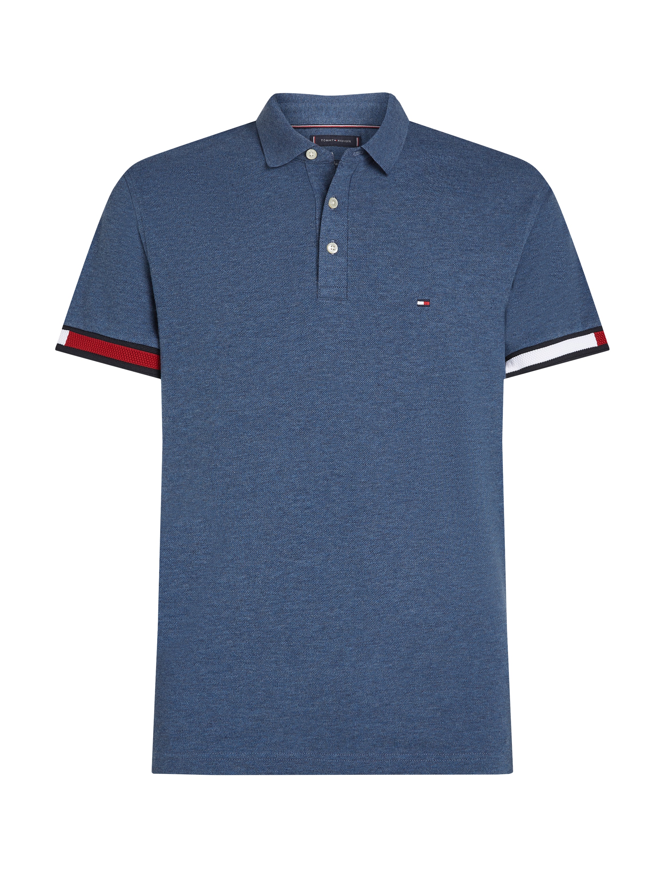 Tommy Hilfiger Poloshirt »FLAG CUFF SLIM POLO«, mit Kontrast-Details