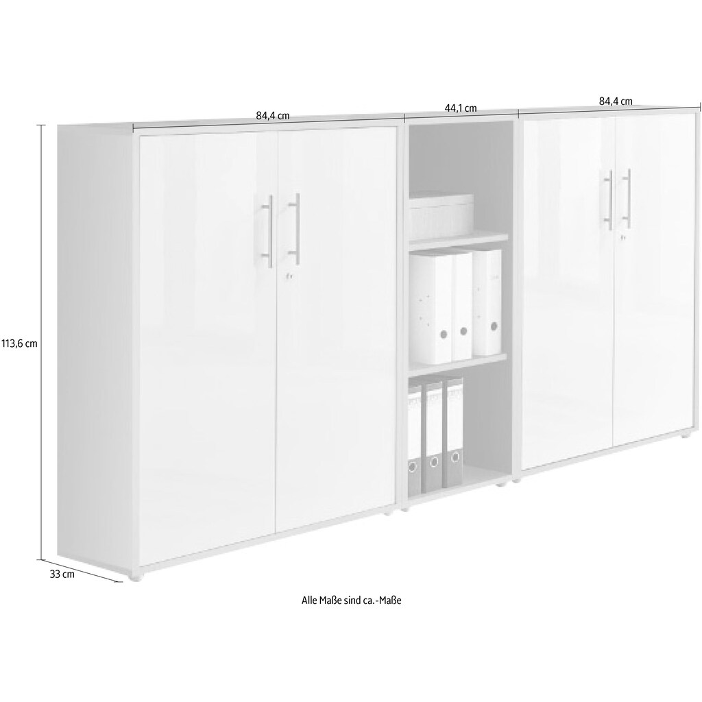 BMG Möbel Büro-Set »Tabor«, (Set, 3 tlg.)