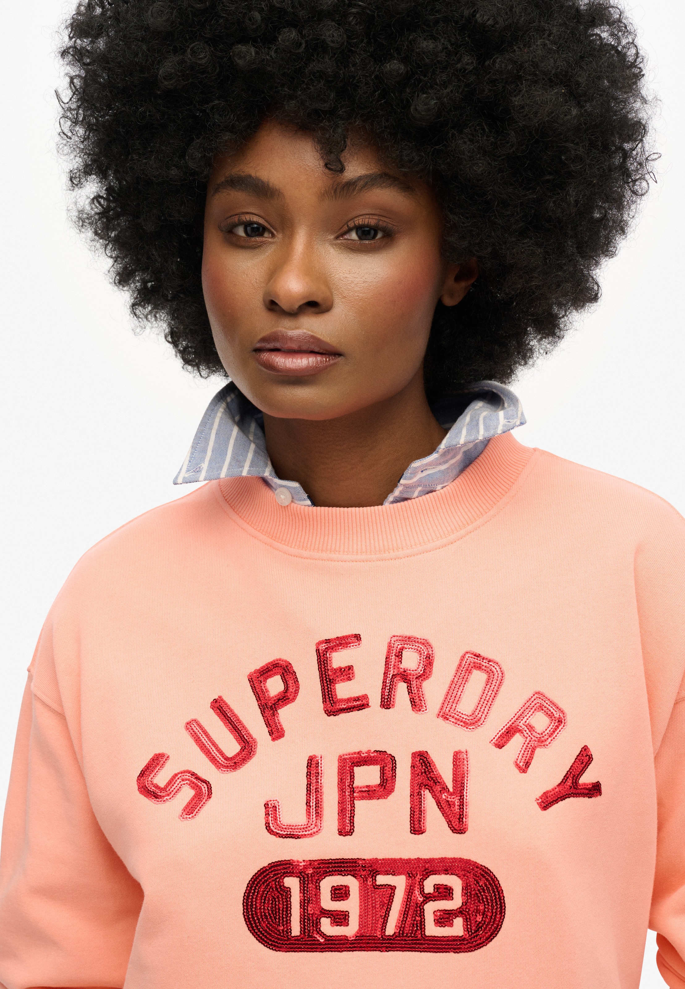 Superdry Sweatshirt "EMBELLISHED VARSITY LOOSE CREW" günstig online kaufen