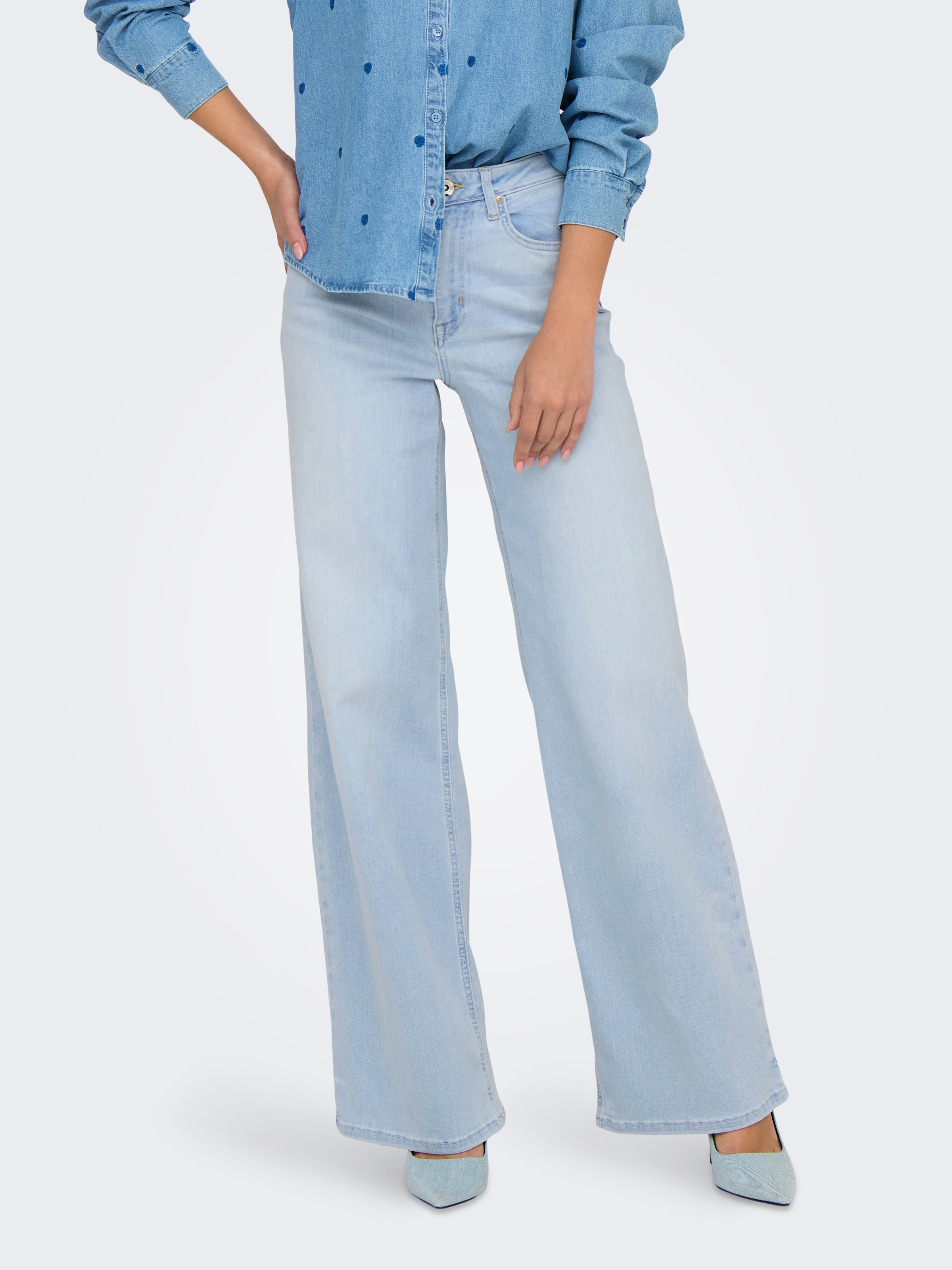 ONLY High-waist-Jeans "ONLMADISON BLUSH HW WIDE DNM CRO495 NOOS" 5-Pocket S günstig online kaufen