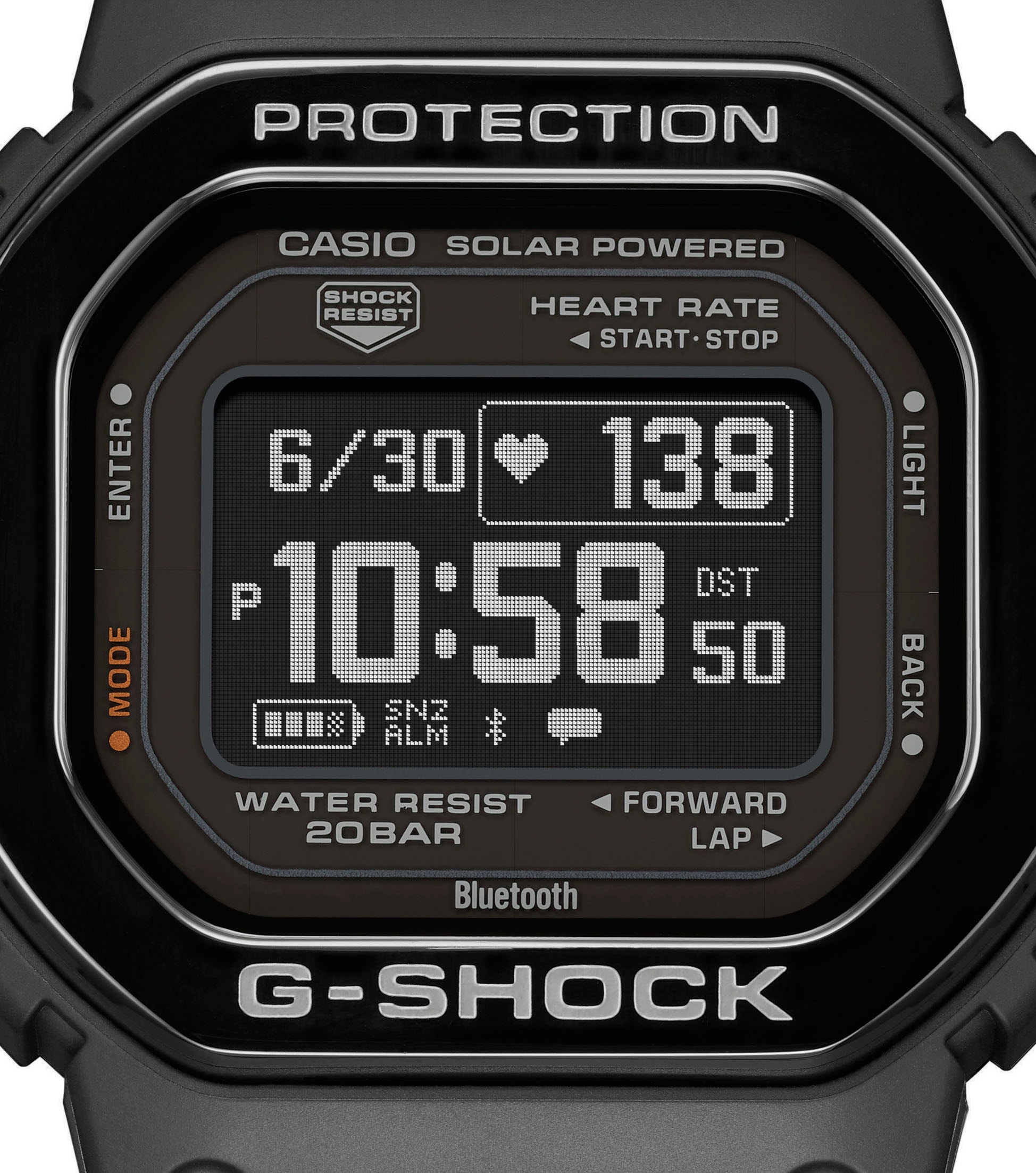 CASIO G-SHOCK Smartwatch »DW-H5600MB-1ER«, (Solaruhr, Armbanduhr, Herrenuhr, Stoppfunktion,Herzfrequenzmesser)