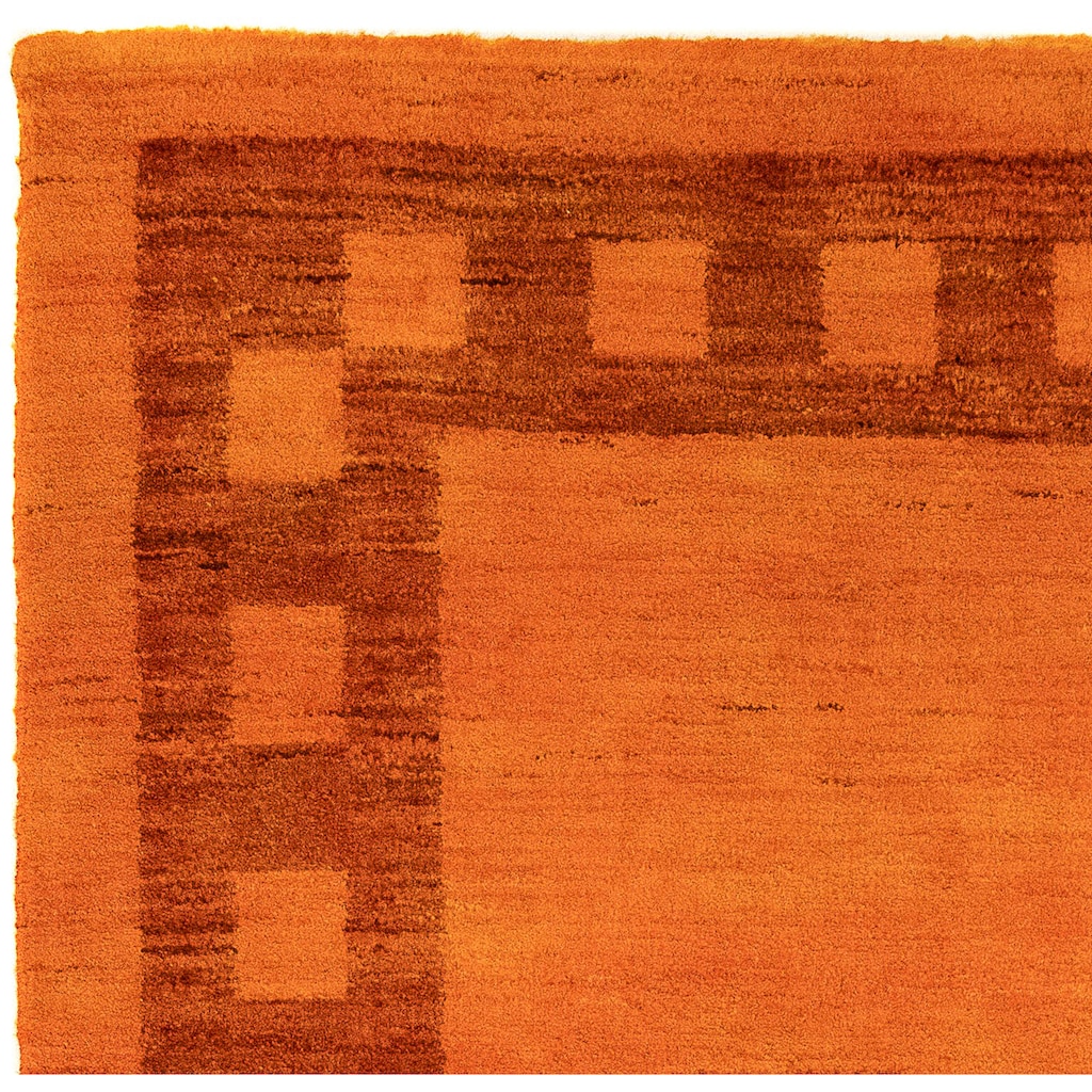 morgenland Wollteppich »Gabbeh - Indus - 123 x 79 cm - orange«, rechteckig