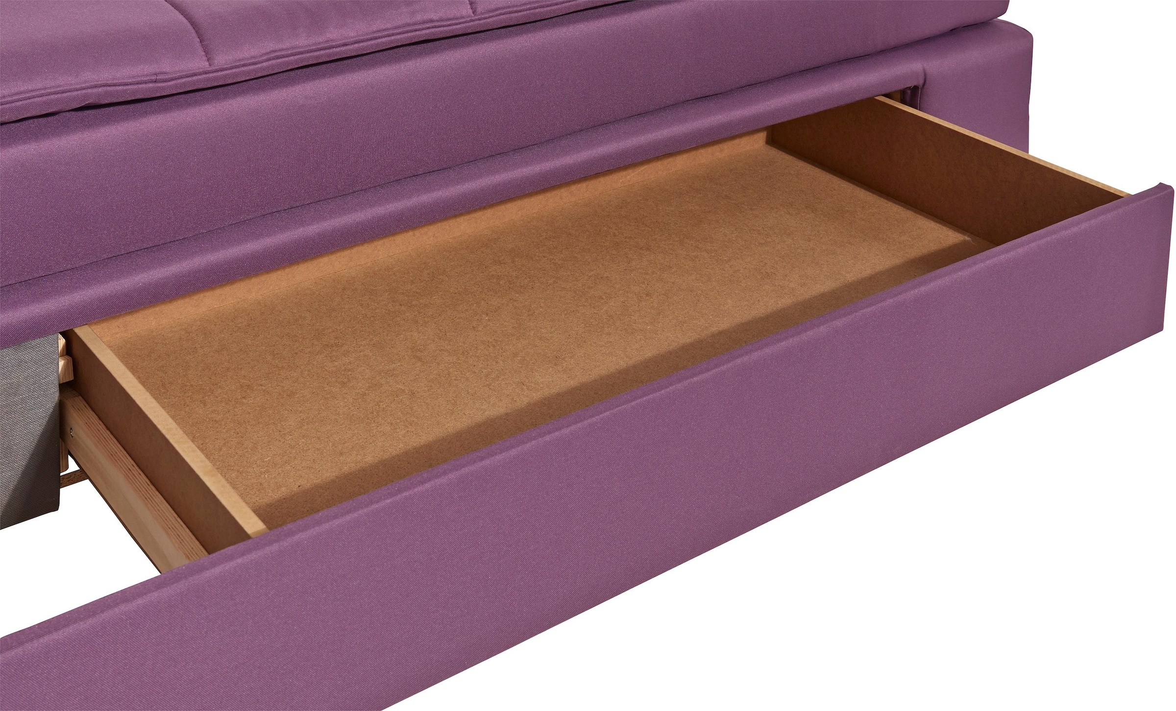 INOSIGN Ecksofa »Boxspringbett Night & Day L-Form mit Dauer-Schlaffunktion o. Armlehnen«, mit Boxspring-Bettfunktion 164x200 cm und Bettkasten, Dauerschläfer!