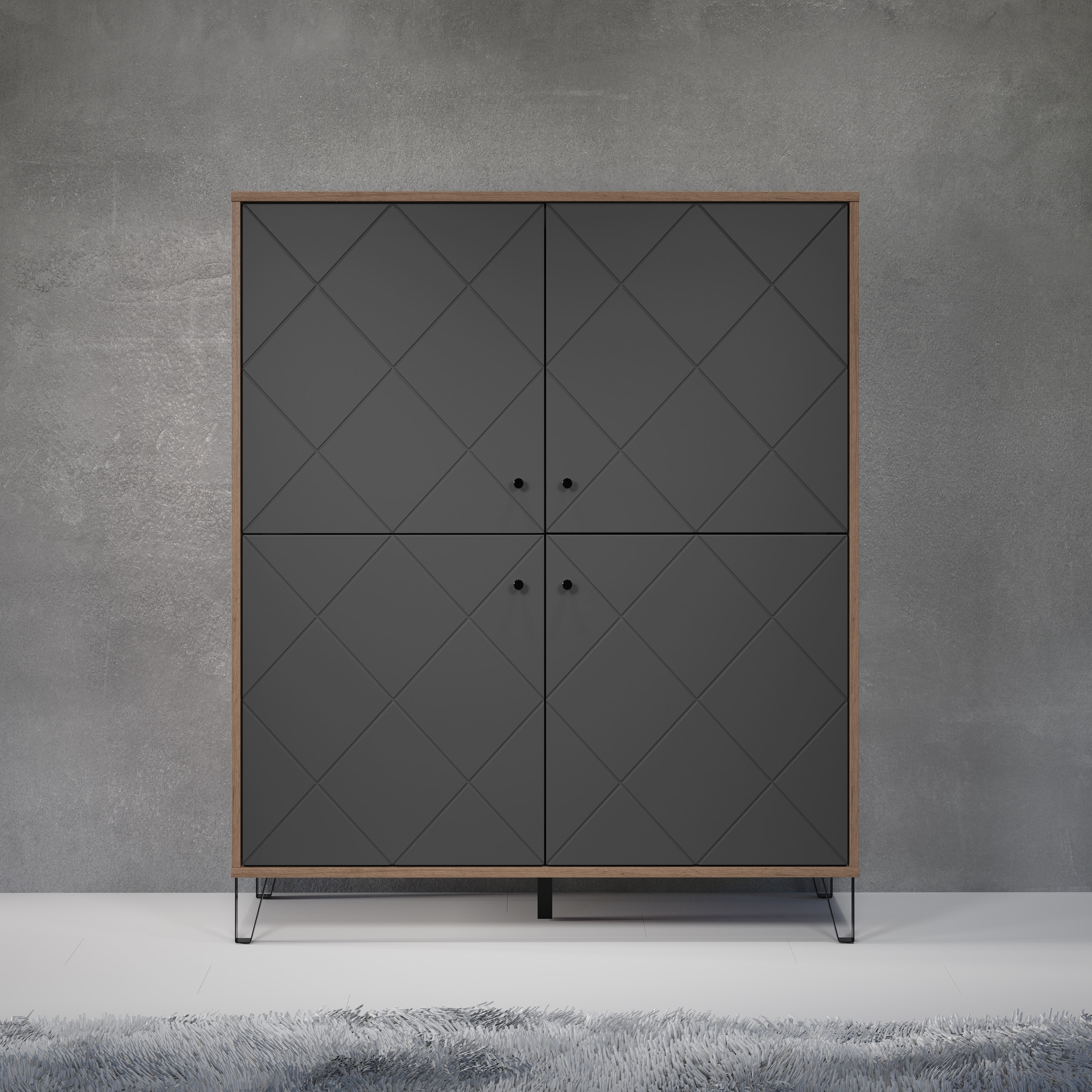 Places of Style Highboard "Molveno", (1 St.), Highboard mit 4 Türen & Soft- günstig online kaufen