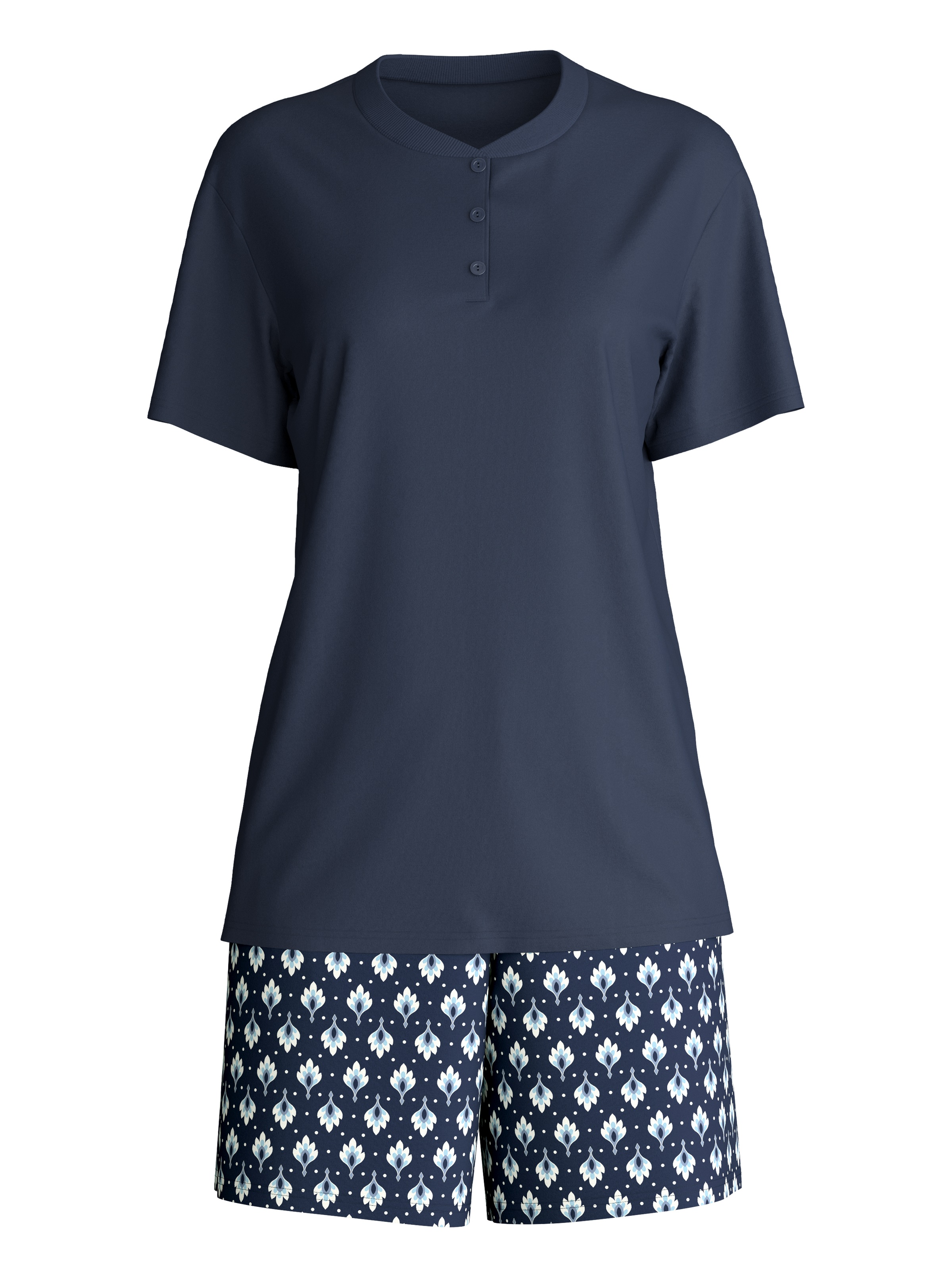 CALIDA Shorty "Daylight Dreams" 2 mit Rundhalsausschnitt und kleiner Knopfl günstig online kaufen