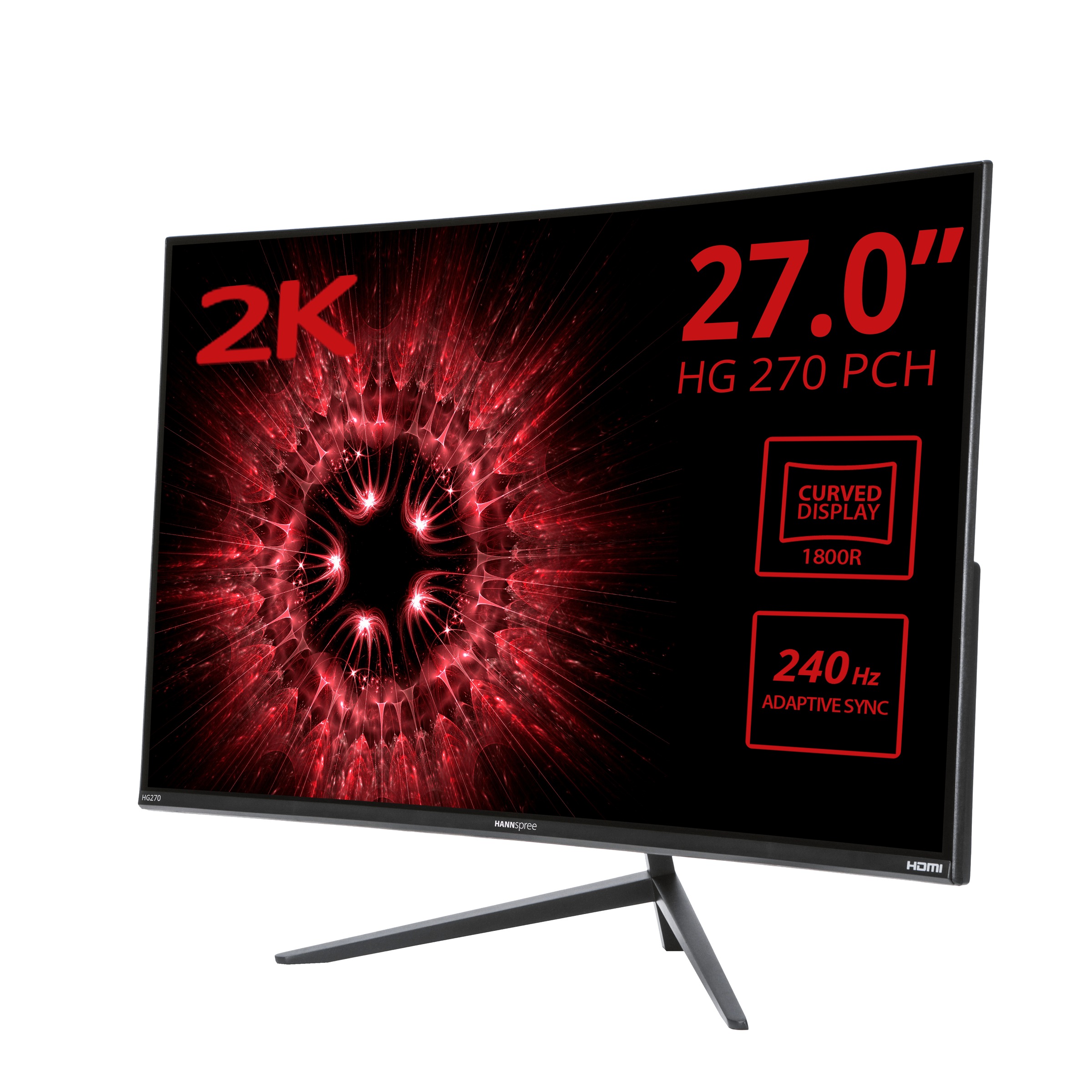Hannspree Curved-Gaming-LED-Monitor »HG270PCH«, 68,6 cm/27 Zoll, 1920 x 1080 px, Full HD, 1 ms Reaktionszeit, 240 Hz