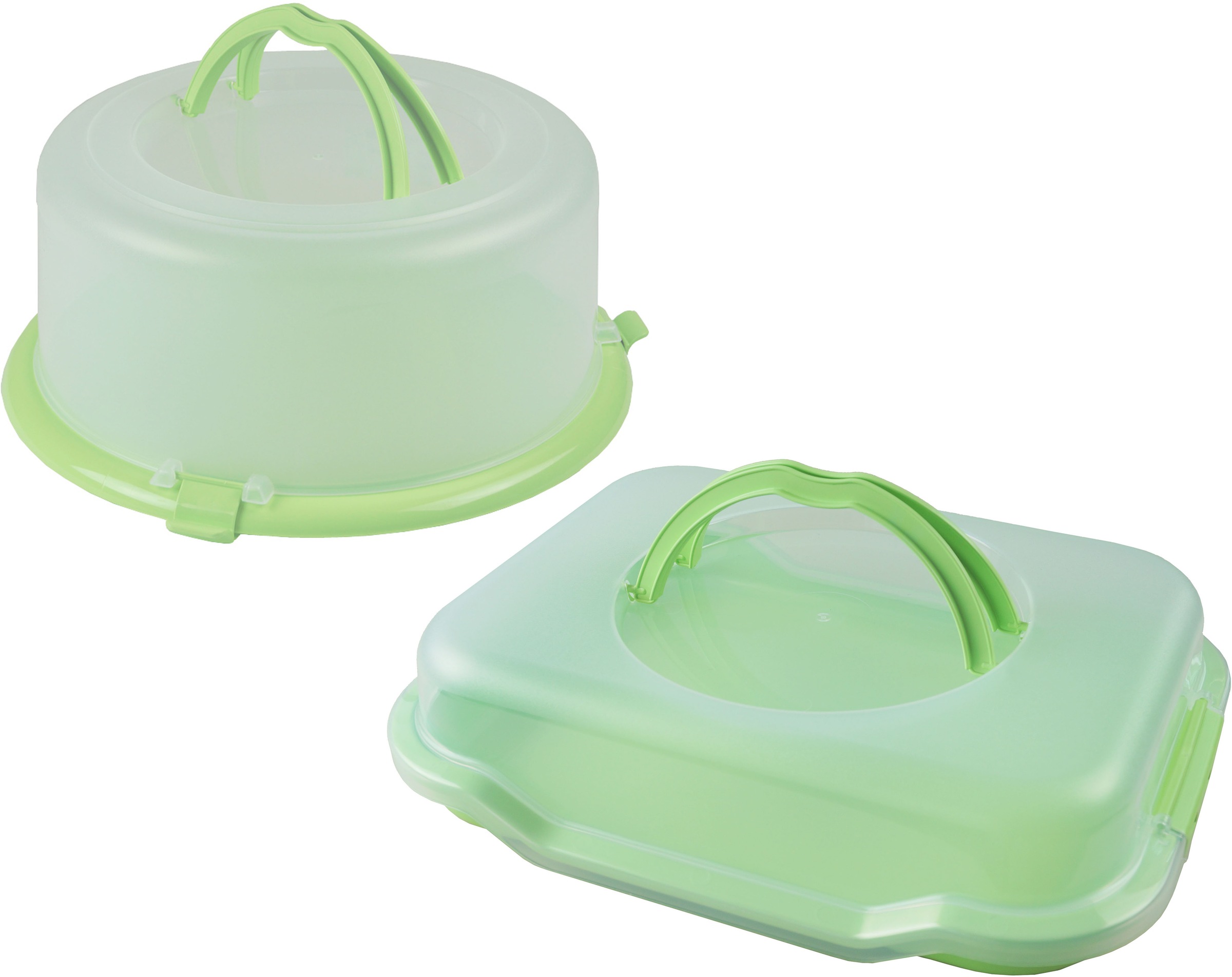 Kuchentransportbox (Set, 2-tlg., Party-Butler eckig Torten-Butler rund)