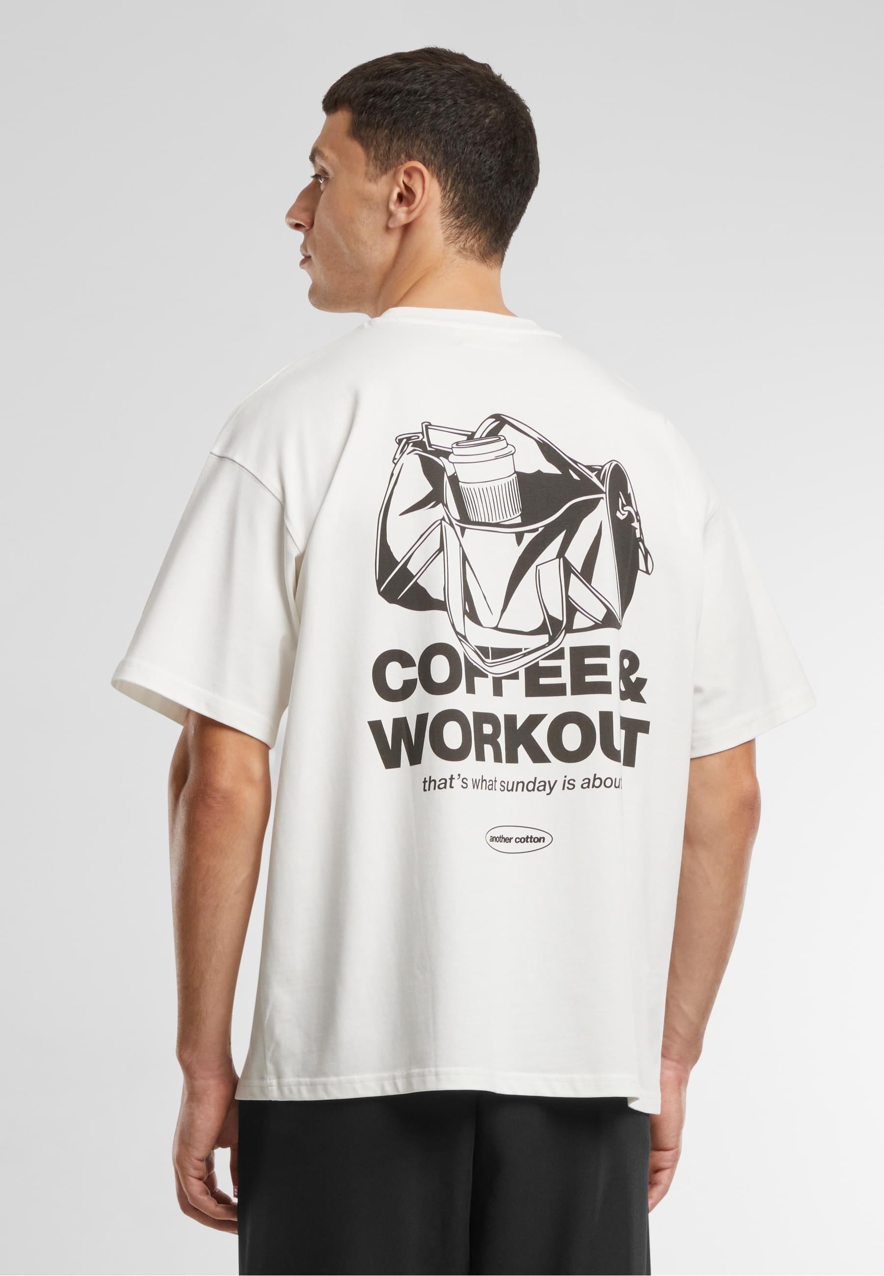 Another Cotton Lab T-Shirt »Another Cotton Lab Coffee and Workout Oversized T-Shirt«, (1 tlg.)