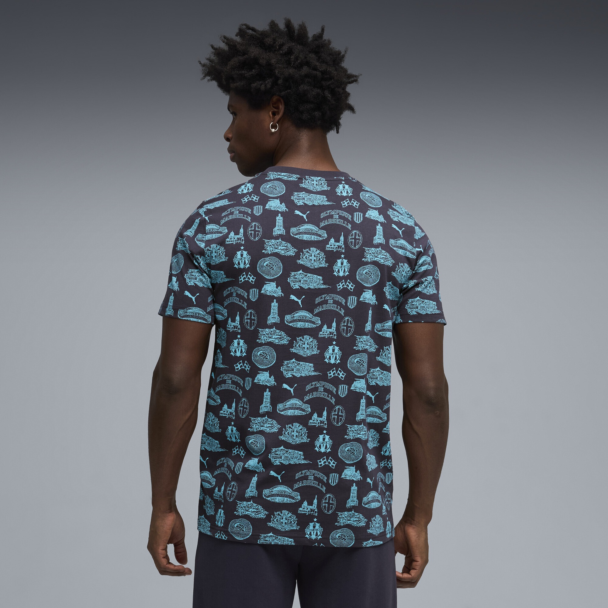 PUMA T-Shirt »Olympique de Marseille FtblCulture T-Shirt mit Allover-Print«