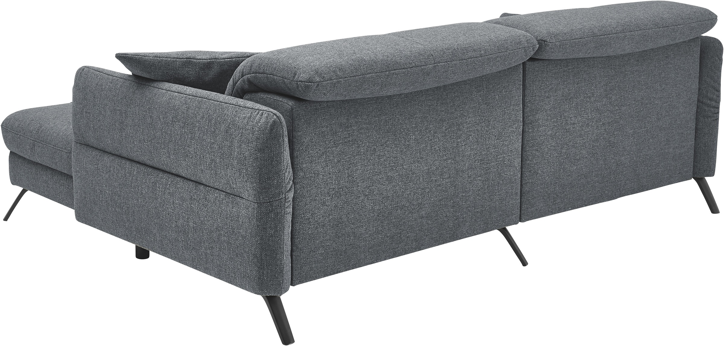 set one by Musterring Ecksofa »SO 4400 V«, wahlweise mit motorischer Bettfunktion & Kopfverstellung, Fuß schwarz